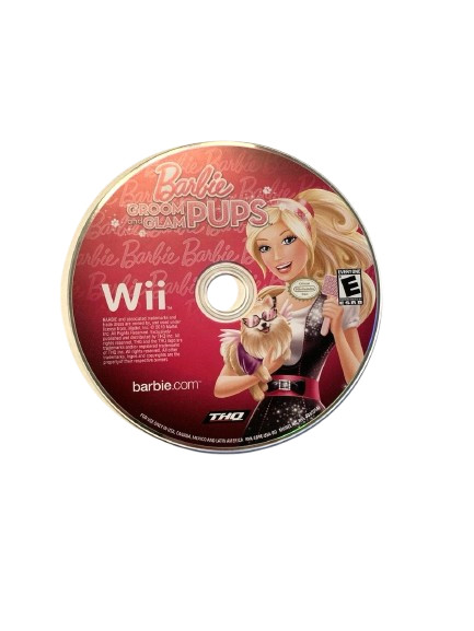 Barbie Groom & Glam Pups Nintendo Wii 2010 CIB Complete In Box Tested Working