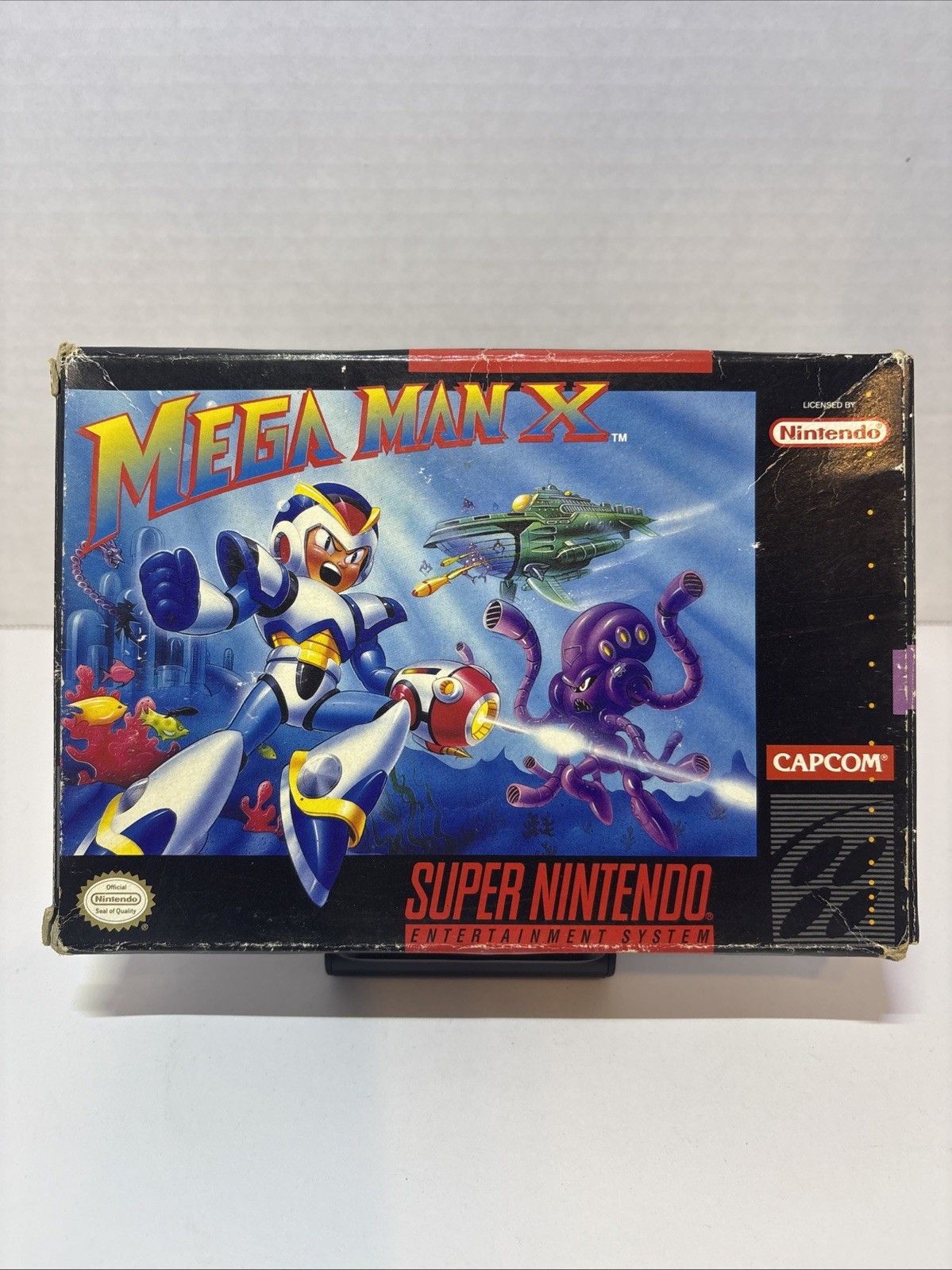 Mega Man X SNES Super Nintendo 1994 Cartridge w/ Box No Manual or Inserts Tested