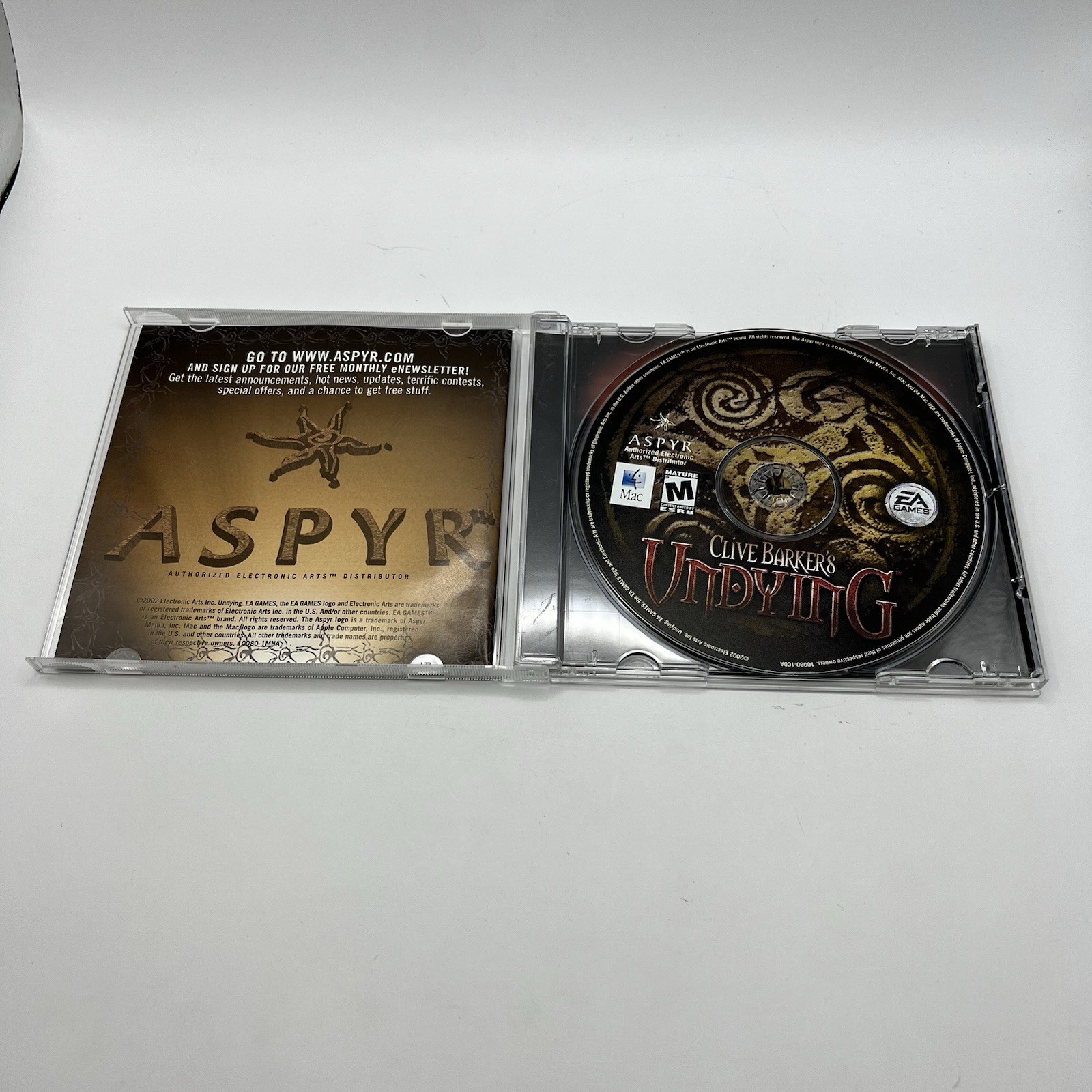Clive Barker’s Undying EA Games / Aspyr for Mac CD-ROM Complete in Box