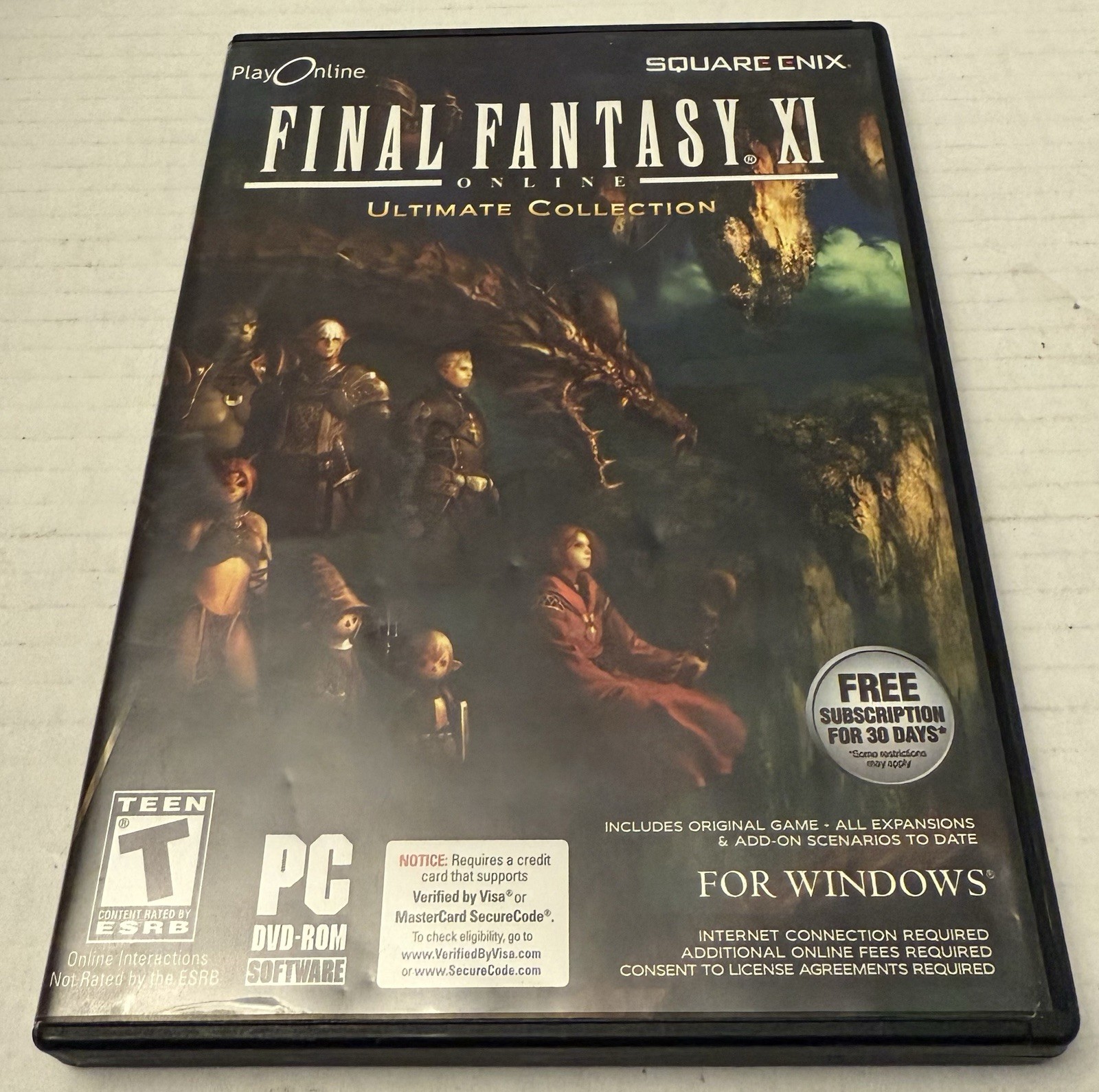 Final Fantasy XI 11-Ultimate Collection (PC 2009) Complete w Reg Card CIB Tested