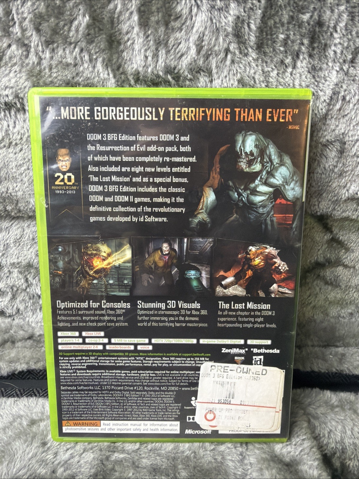 Xbox 360 – Doom 3 BFG Edition Microsoft CIB