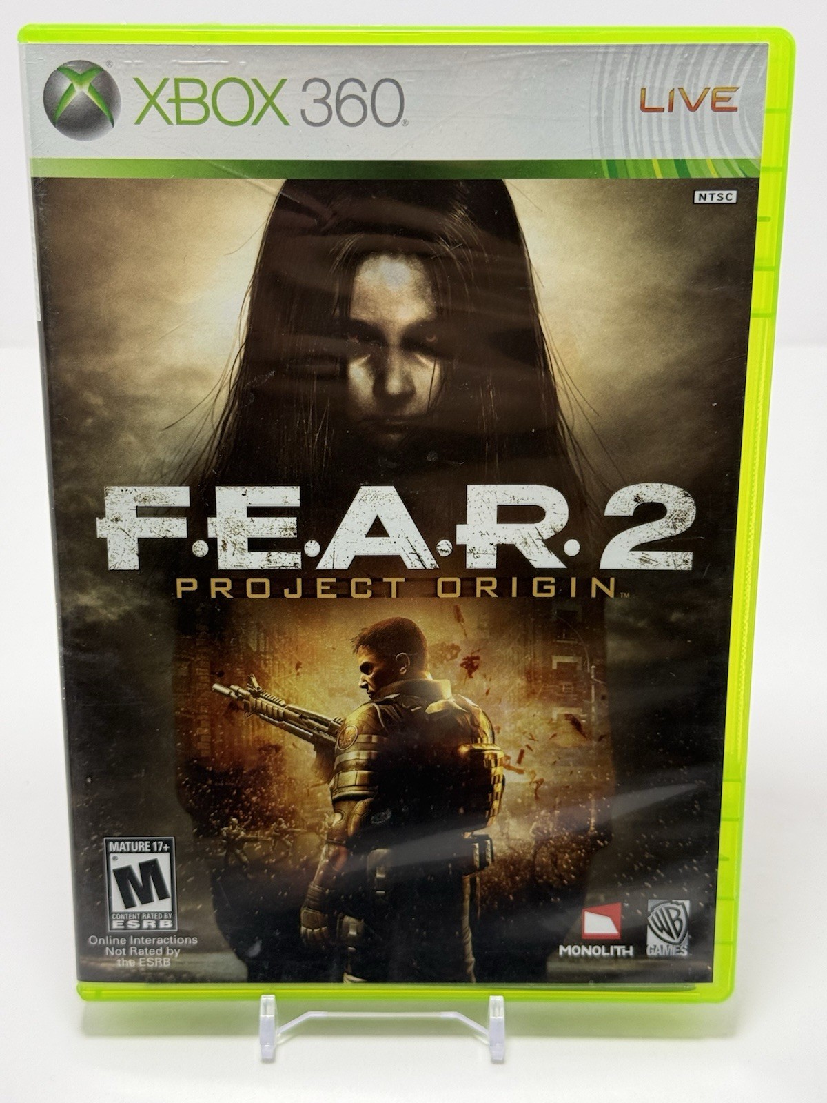 FEAR 2 Project Origin (Microsoft Xbox 360) CIB W/ Manual & Slipcover, Tested!