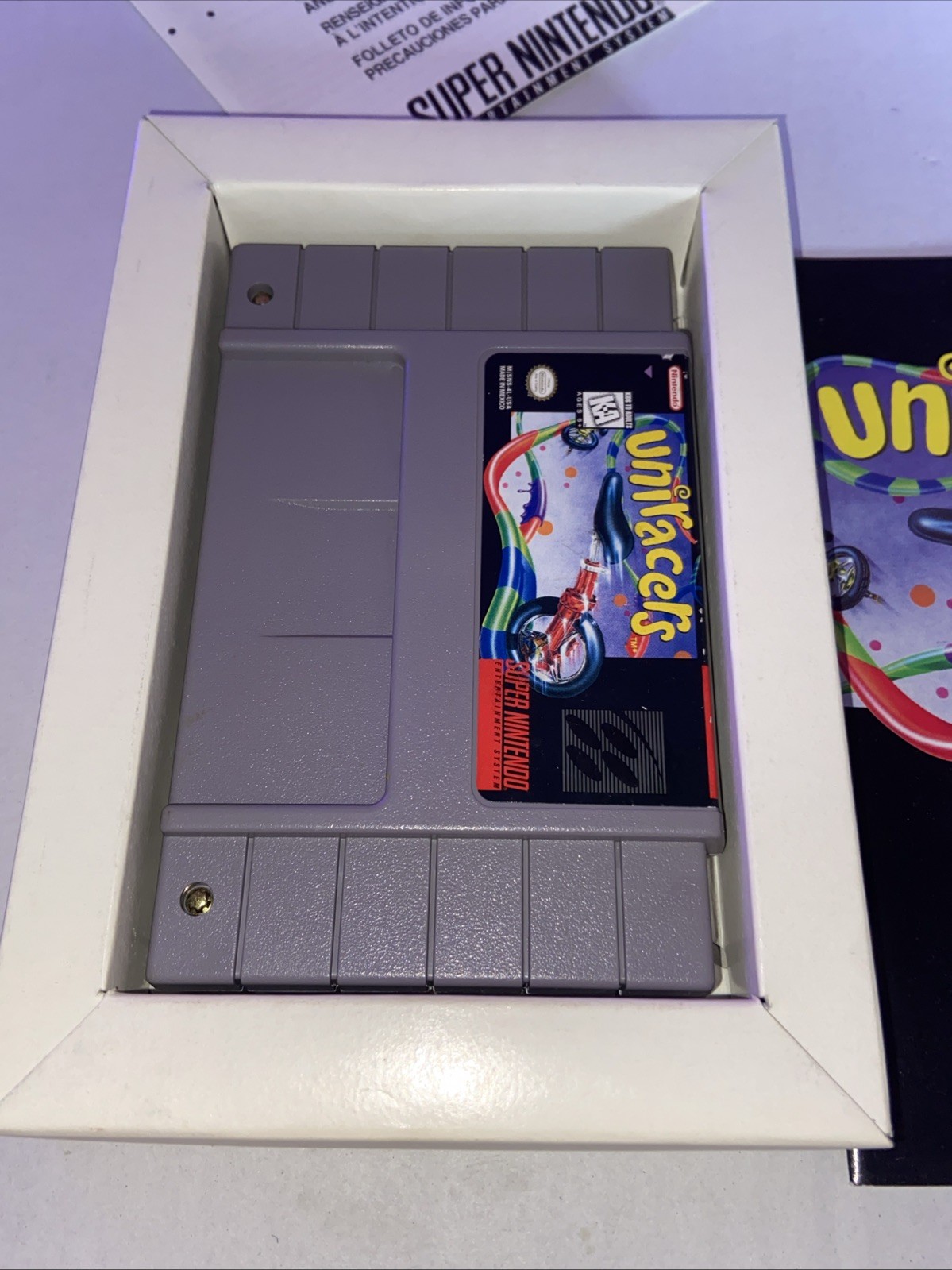 CIB Authentic Uniracers Super Nintendo SNES W/ Map Poster & All Paperwork Tested