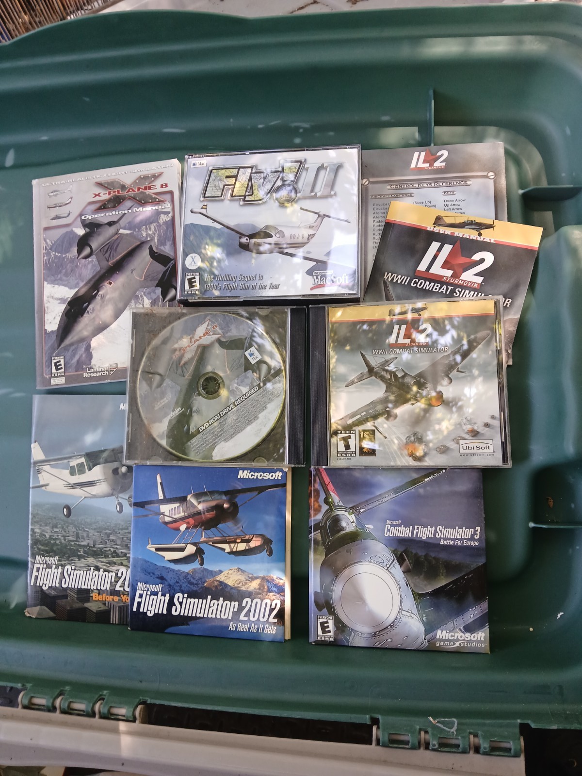 Flight Simulator PC Game Lot, Flight Simulator 2002, Combat Sim 3, IL2, & More