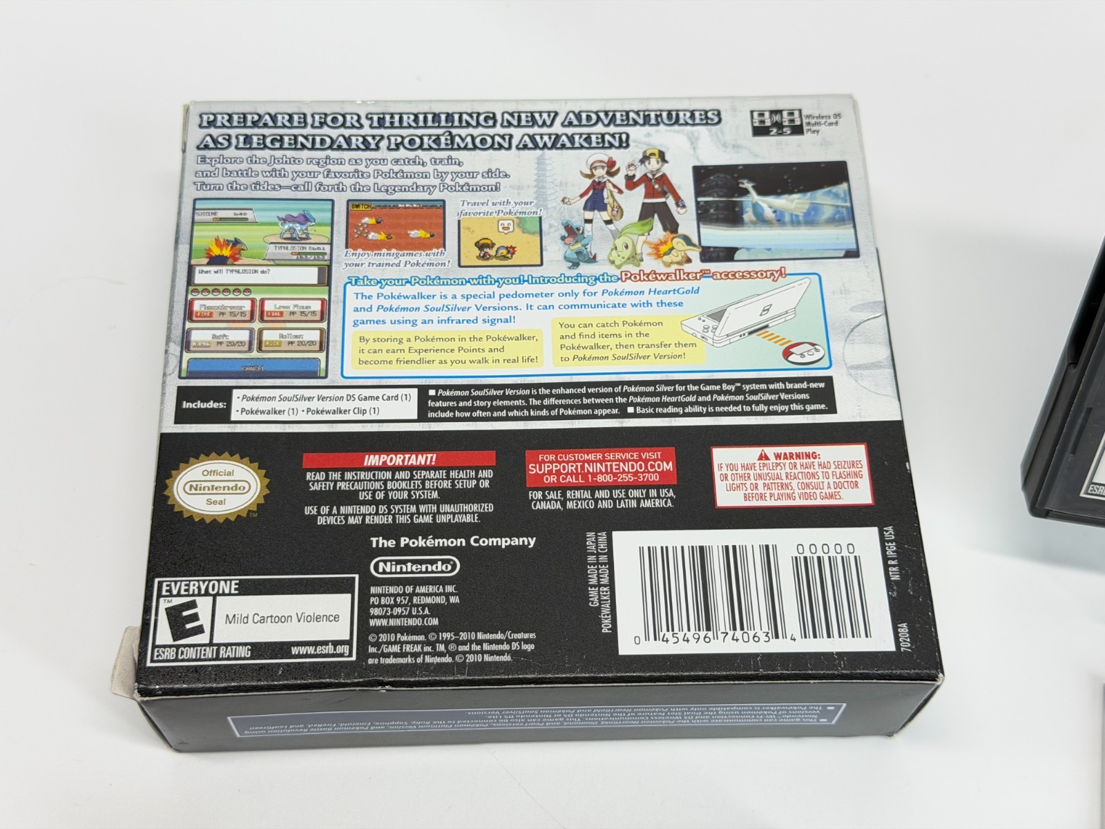 Pokemon SoulSilver Version (Nintendo DS) Complete BIG BOX Pokewalker Authentic