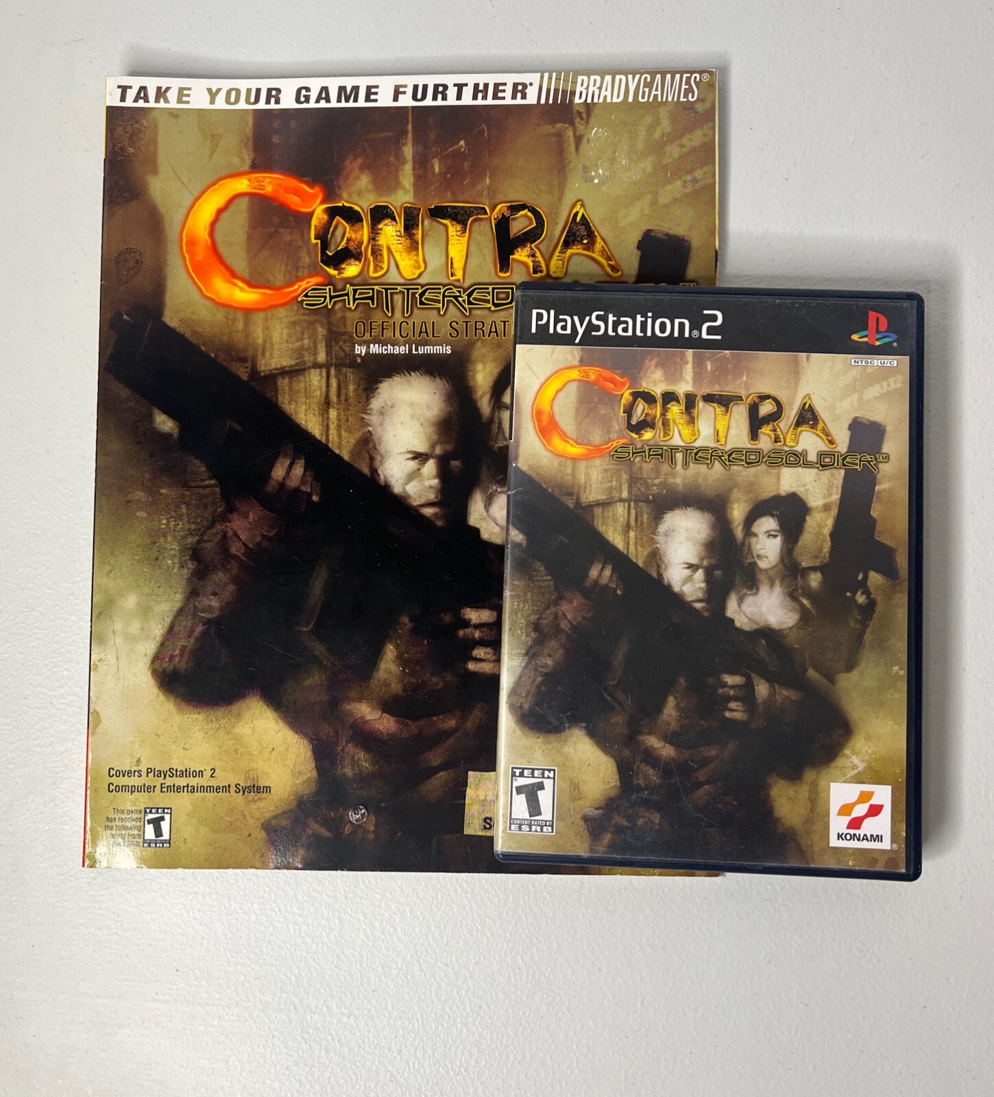 Contra Shattered Soldier PS2 PlayStation 2 Complete w/ Strategy Guide reg Card