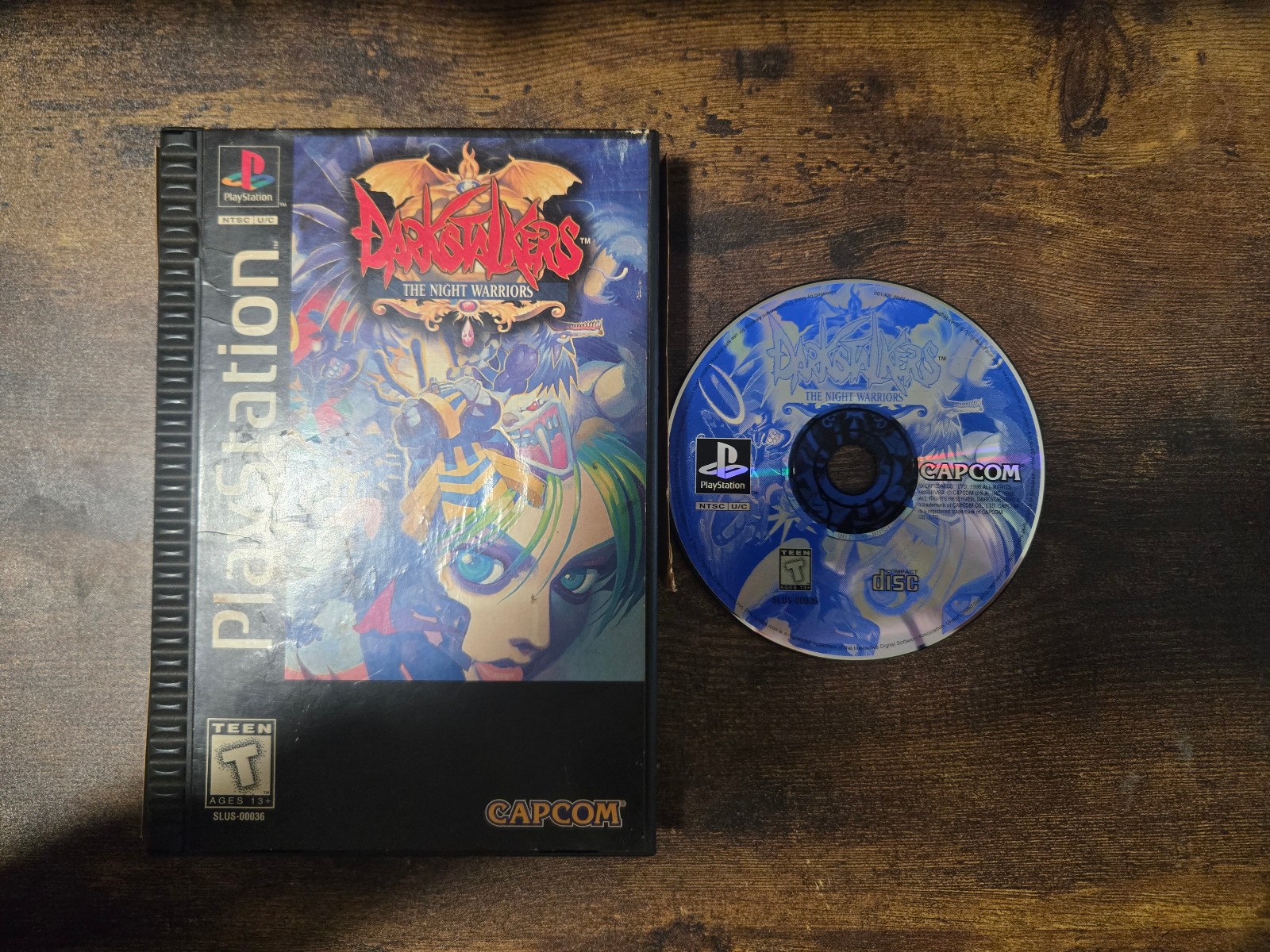 Authentic Darkstalkers Sony PlayStation/PS1 Capcom Long Box READ DESCRIPTION