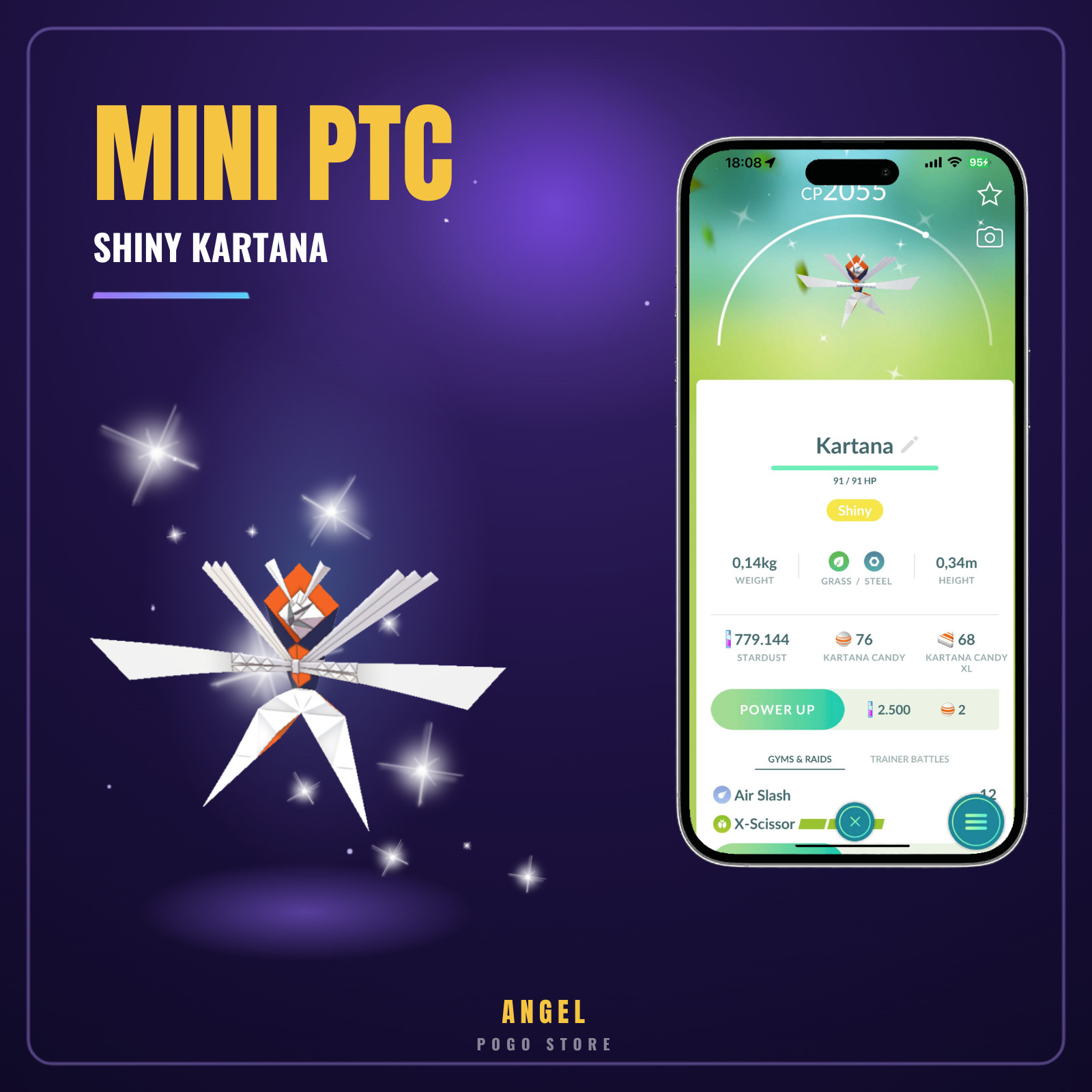 Pokémon PTC GO – Shiny Kartana✨- Read Description 💥