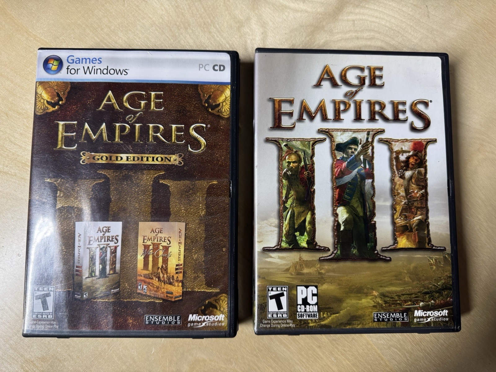 Age of Empires III & Age Of Empires 3 Gold Edition CIB