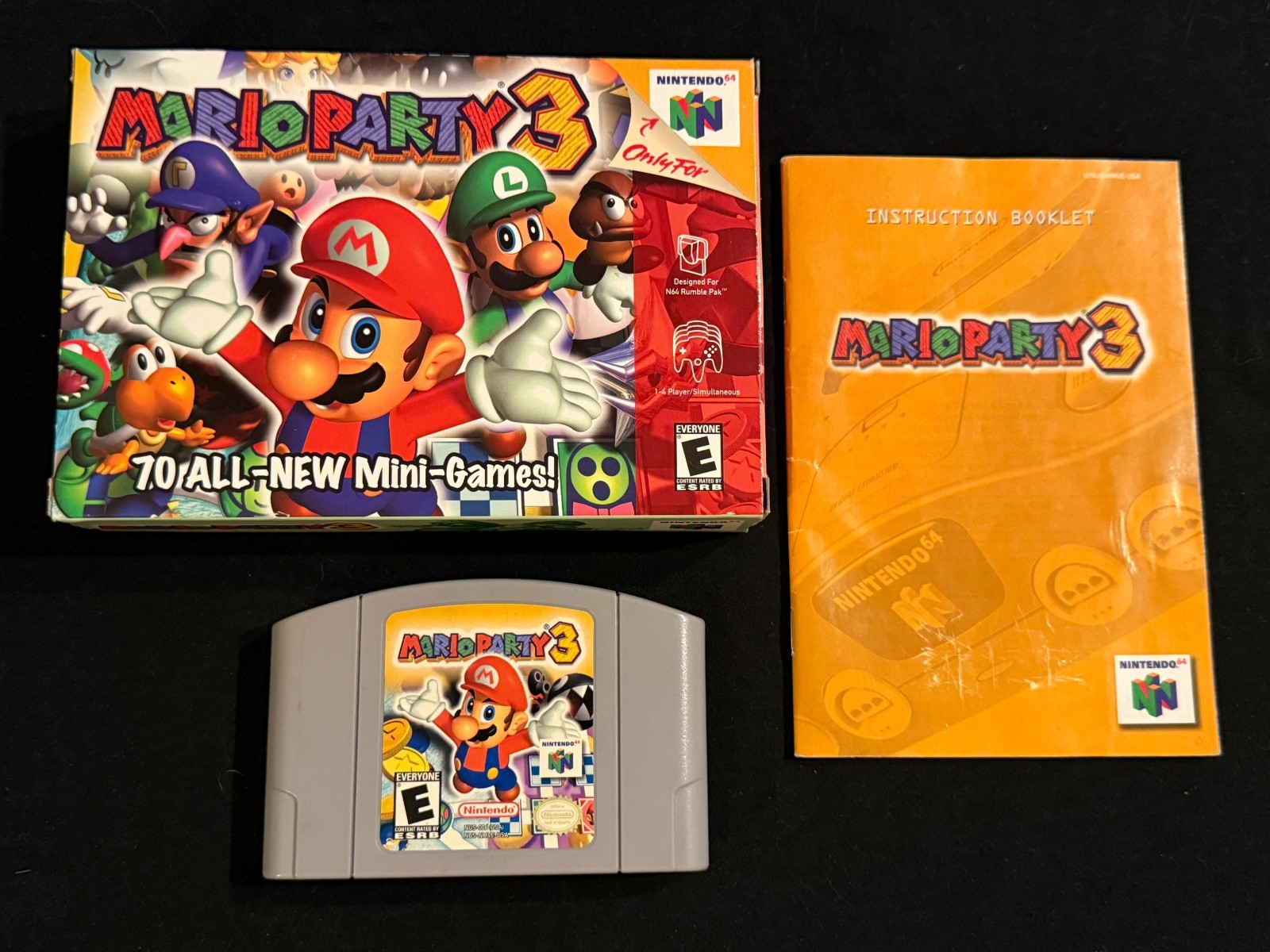 Mario Party 3 (Nintendo 64, 2001) Box Manual Complete CIB N64