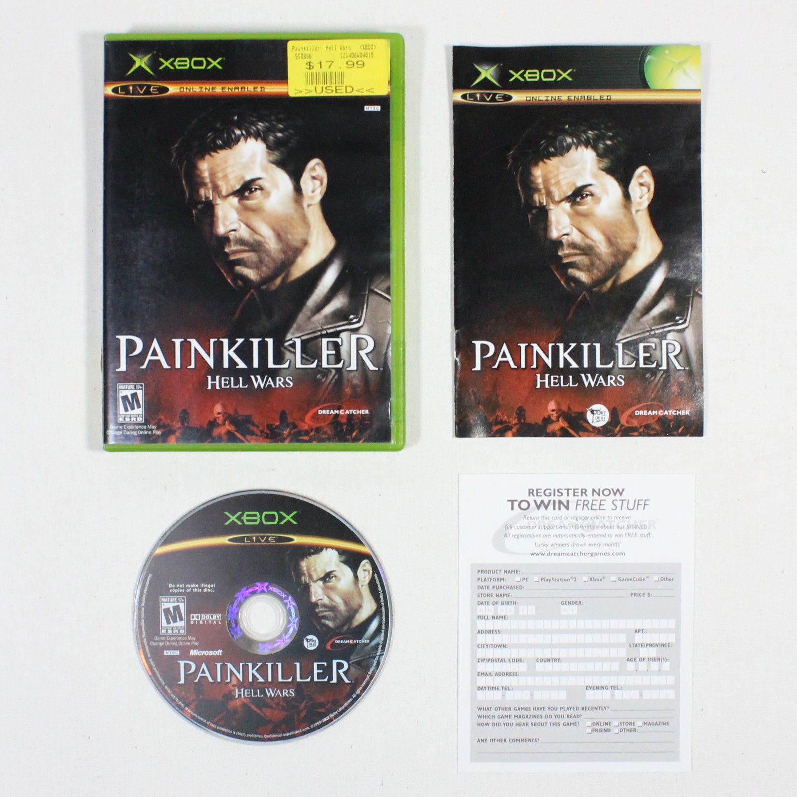 Painkiller: Hell Wars (Microsoft Xbox, 2006) Complete CIB & Tested – Great Disc