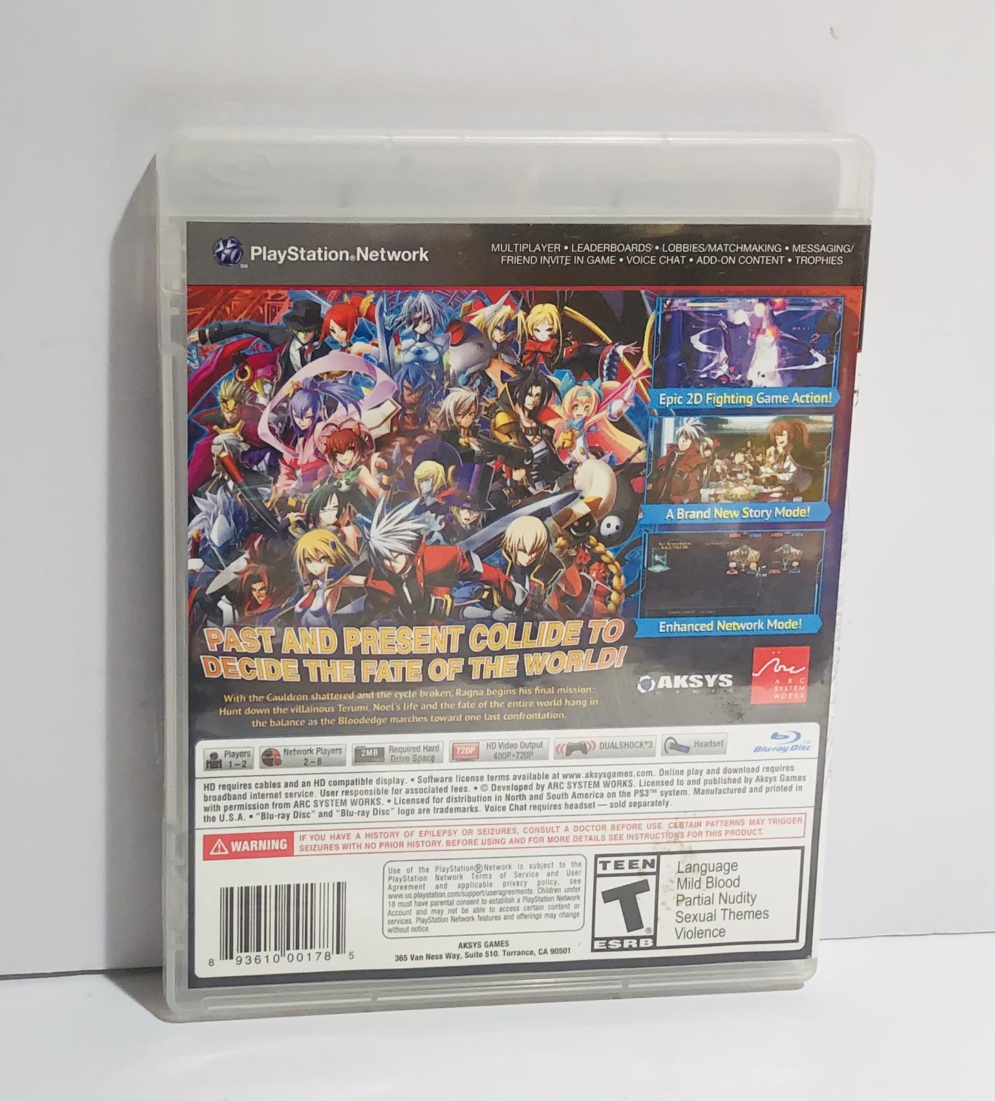 BlazBlue: Chrono Phantasma Sony PlayStation 3 PS3 Game Only No Manual