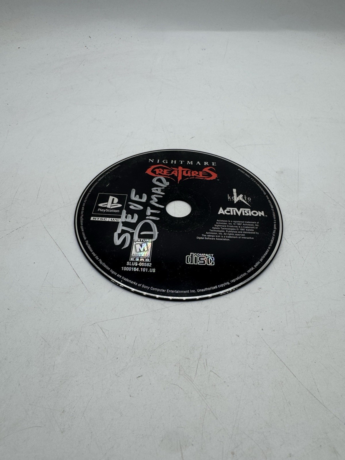 Nightmare Creatures PS1 Playstation 1 Disc Scratched