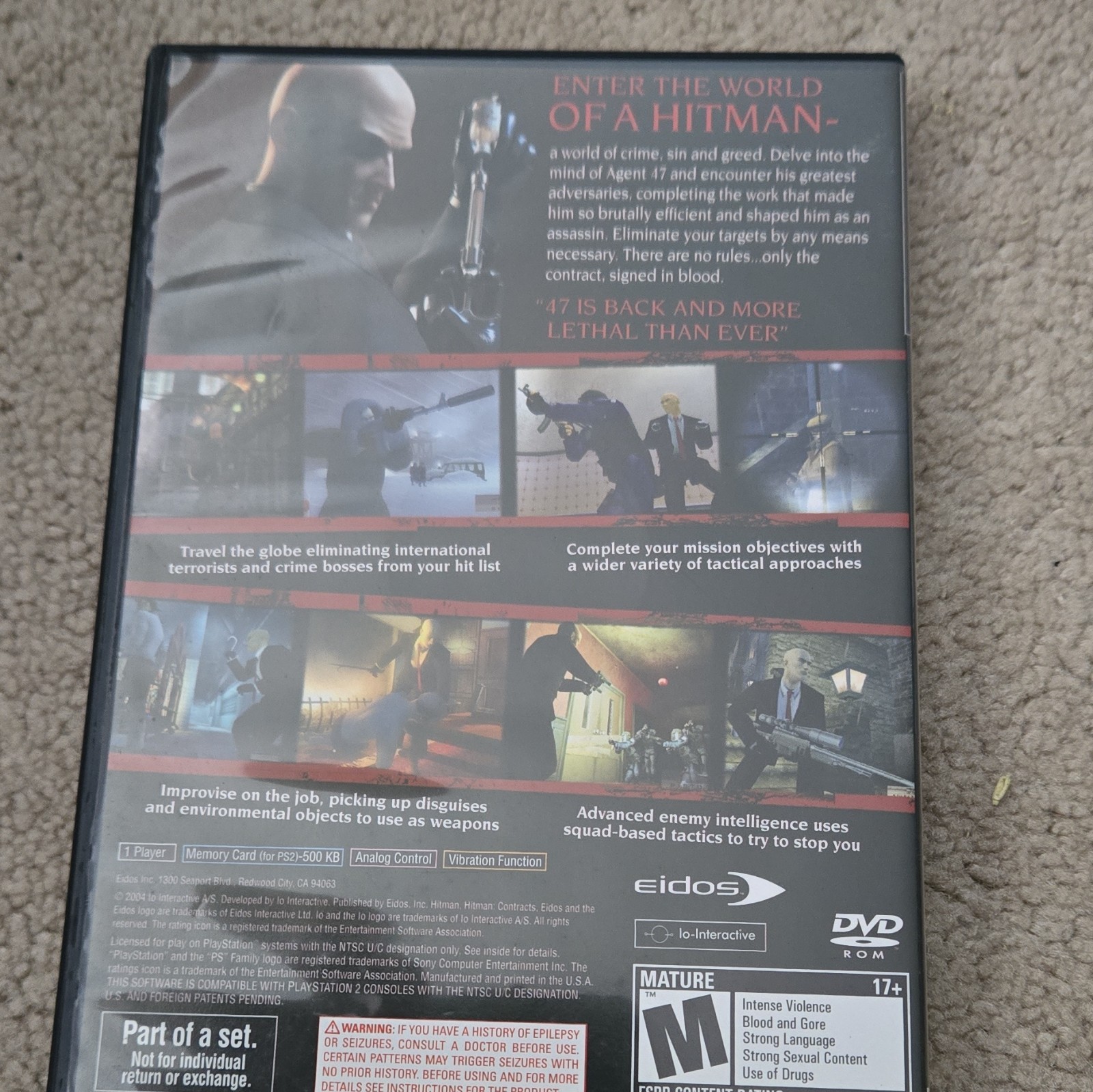 Eidos Hitman Trilogy Action & Adventure M PS2 NTSC-U/C Manual Included