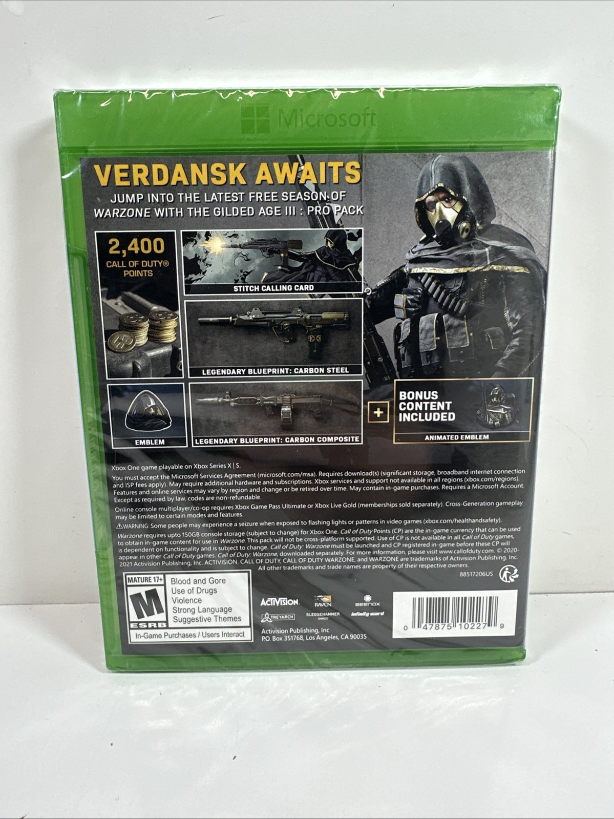 Brand New Call of Duty Warzone Gilded Age III: Pro Pack DLC  (Xbox One) 