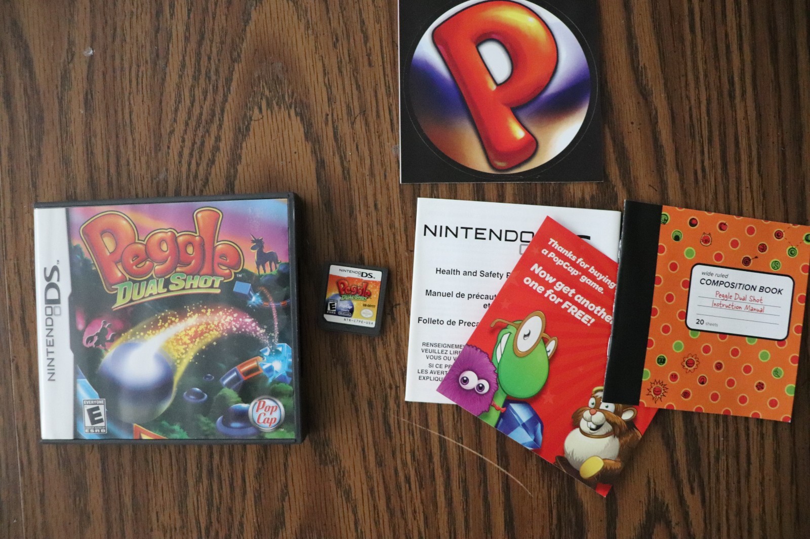 Peggle Dual Shot Nintendo DS PopCap 2008 Complete Authentic CIB with Sticker