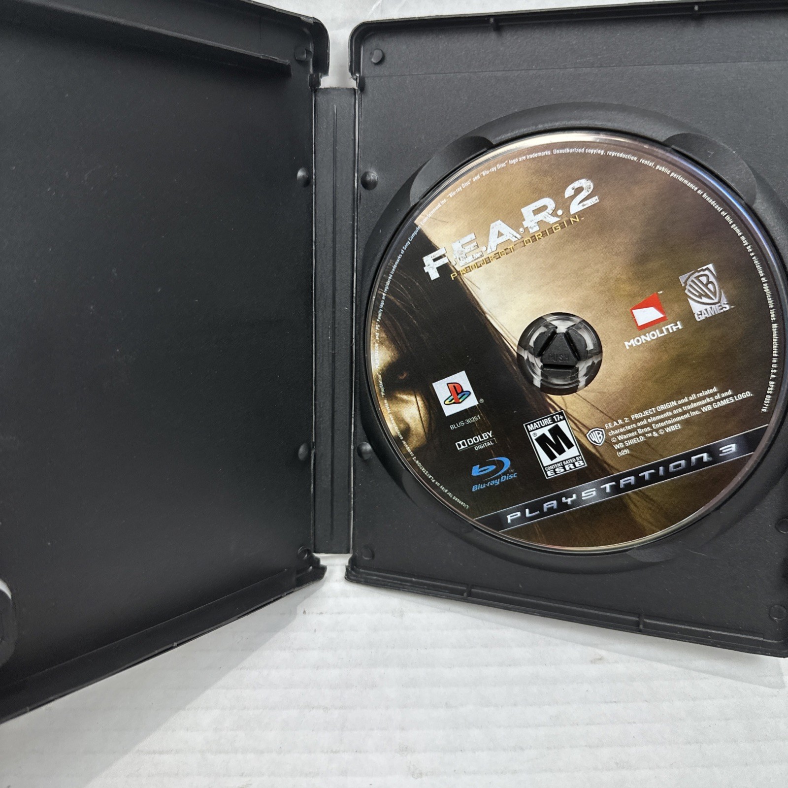 F.E.A.R. 2 Project Origin (Sony PS3, 2009) – Disc Only – Tested
