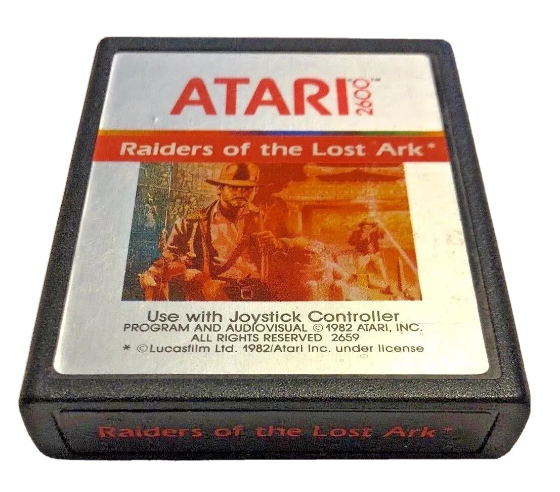Vintage Atari 2600 Raiders of the Lost Ark 1982 Lucasfilm Ltd Game Cartridge