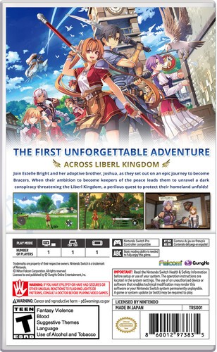 Trails In The Sky 1st Chapter for Nintendo Switch [New Video Game]