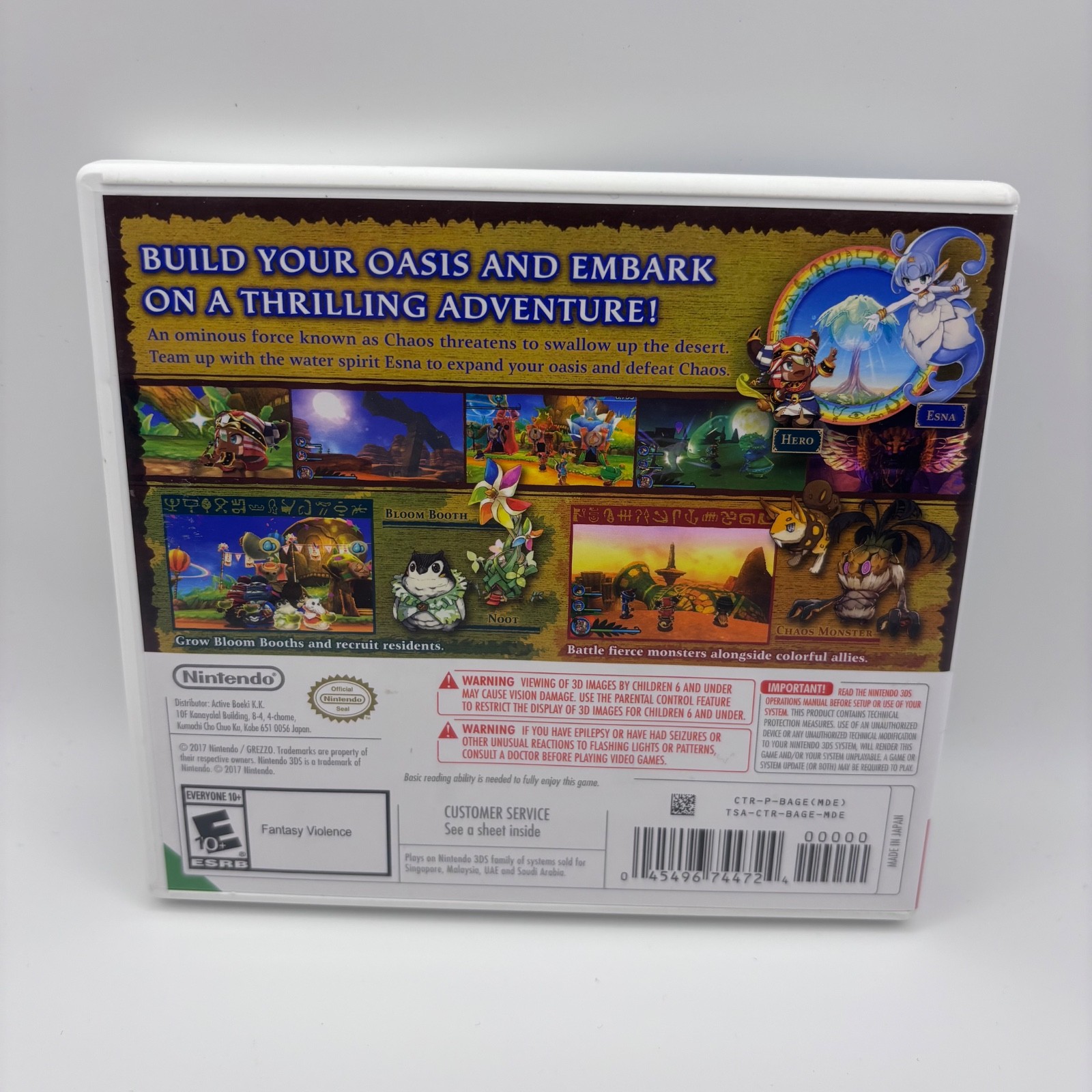Ever Oasis (Nintendo 3DS, 2017) – Game + Box – Tested Very Good Great Price