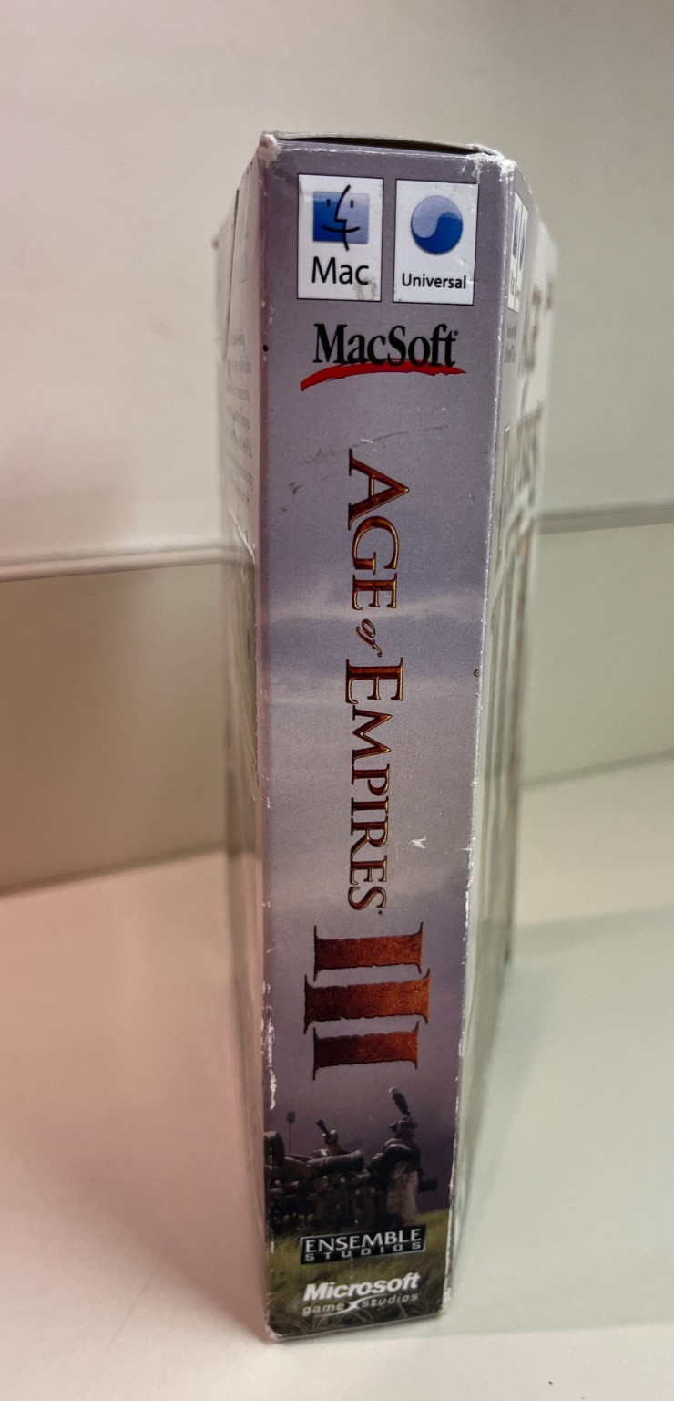 New Old Stock – Age of Empires III 3 MAC MacSoft Macintosh DVD-ROM Big Box, READ