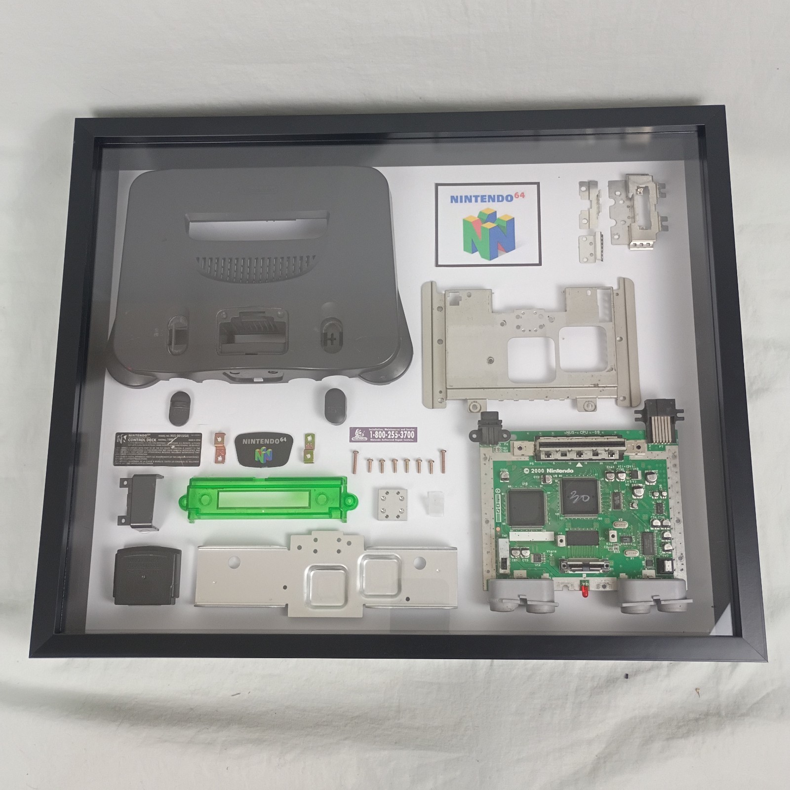 N64 Nintendo 64 Console Tribute Unique Gift Shadowbox Art Grail Gamer Tech Home