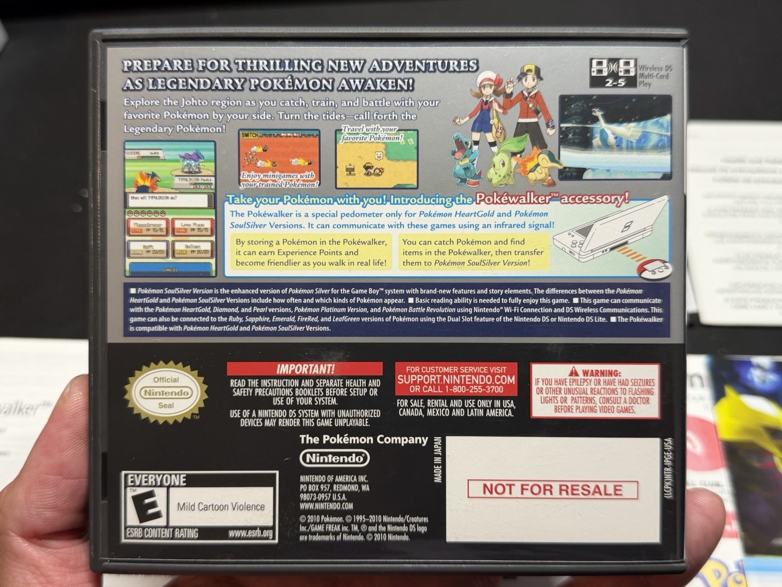 Pokemon: SoulSilver Version (Nintendo DS, 2010) with Preorder Bonus!
