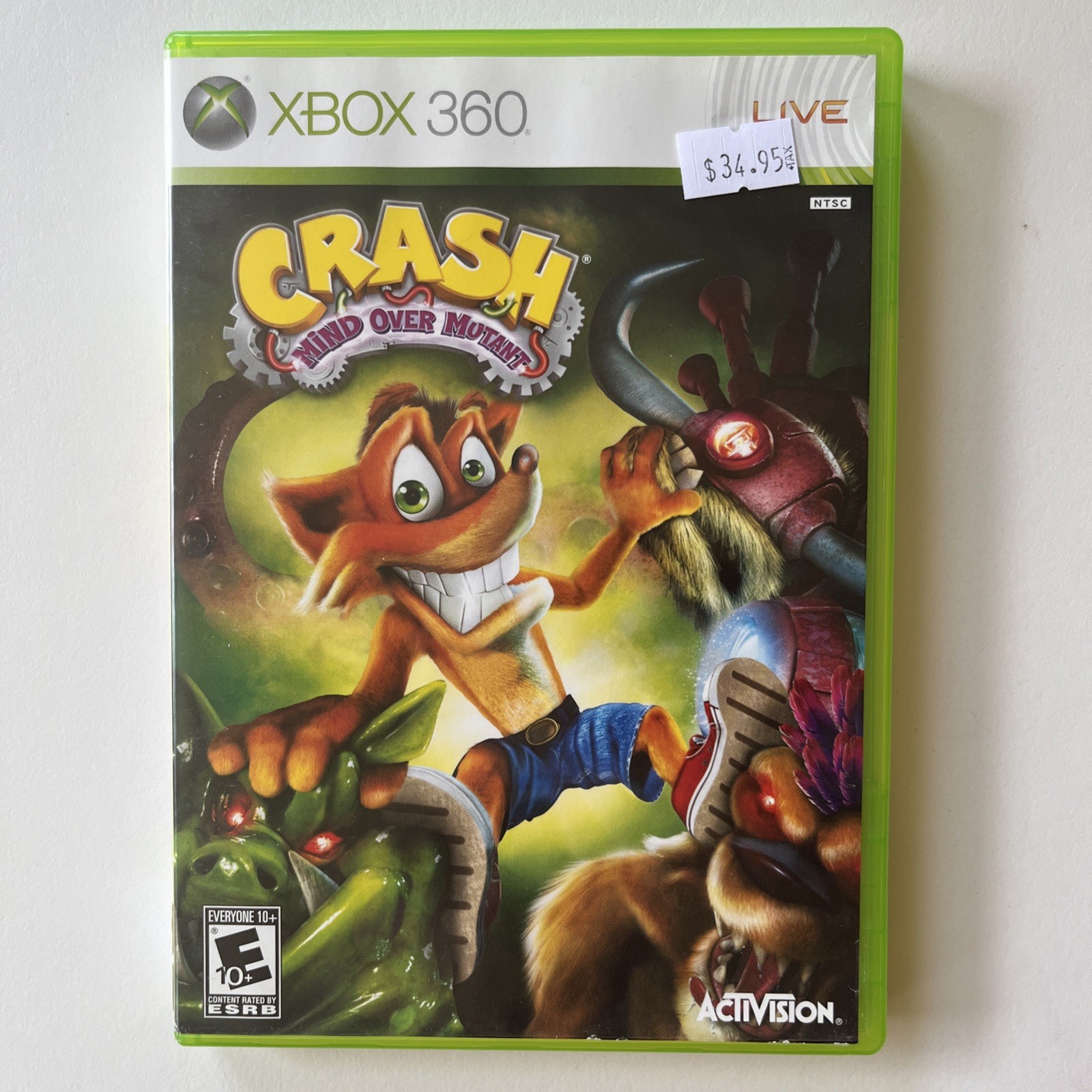 Crash Mind Over Mutant for Xbox 360 W/ Manual – CIB