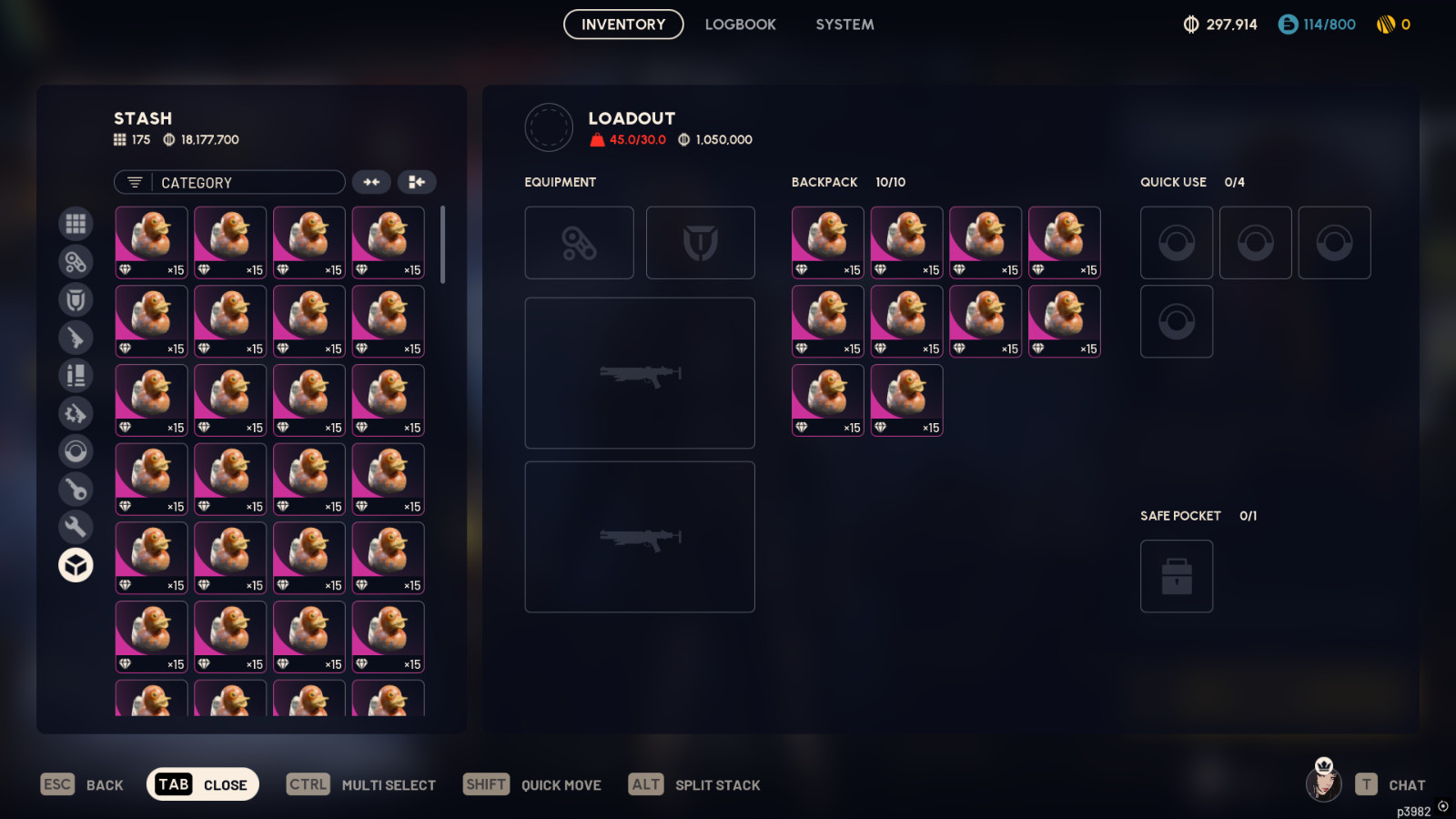 Arc Raiders Familiar Ducks 10x Stack (150 ducks) 1 Million coins -Expedition
