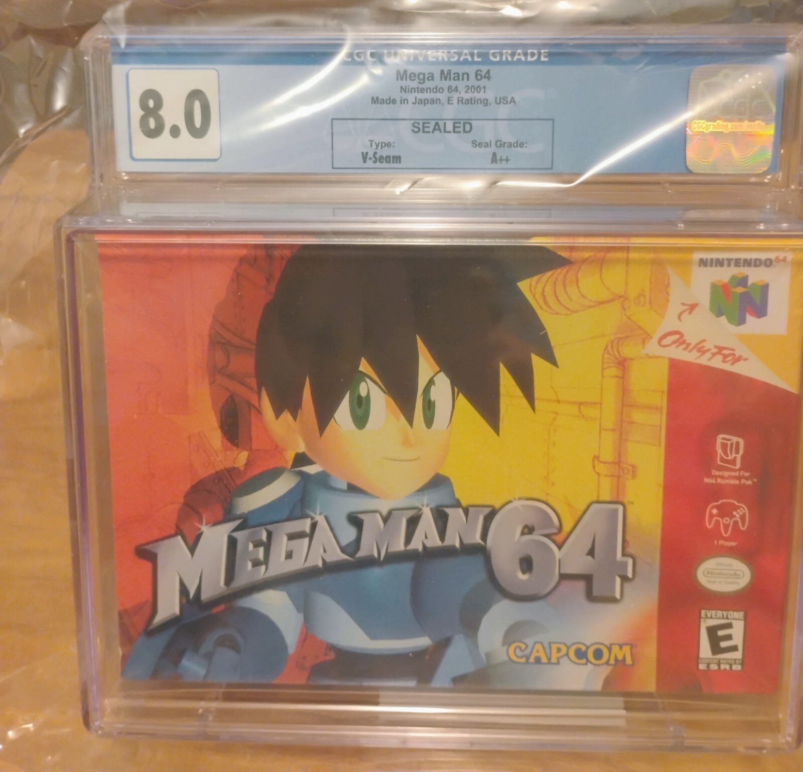 Nintendo 64 Mega Man 64 2001 N64 Capcom Sealed CGC 8.0 A++