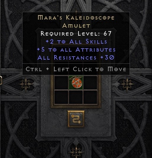 D2R LADDER S7 Hardcore 💥 Mara’s Kaleidoscope Amulet Diablo 2 Resurrected PC HC