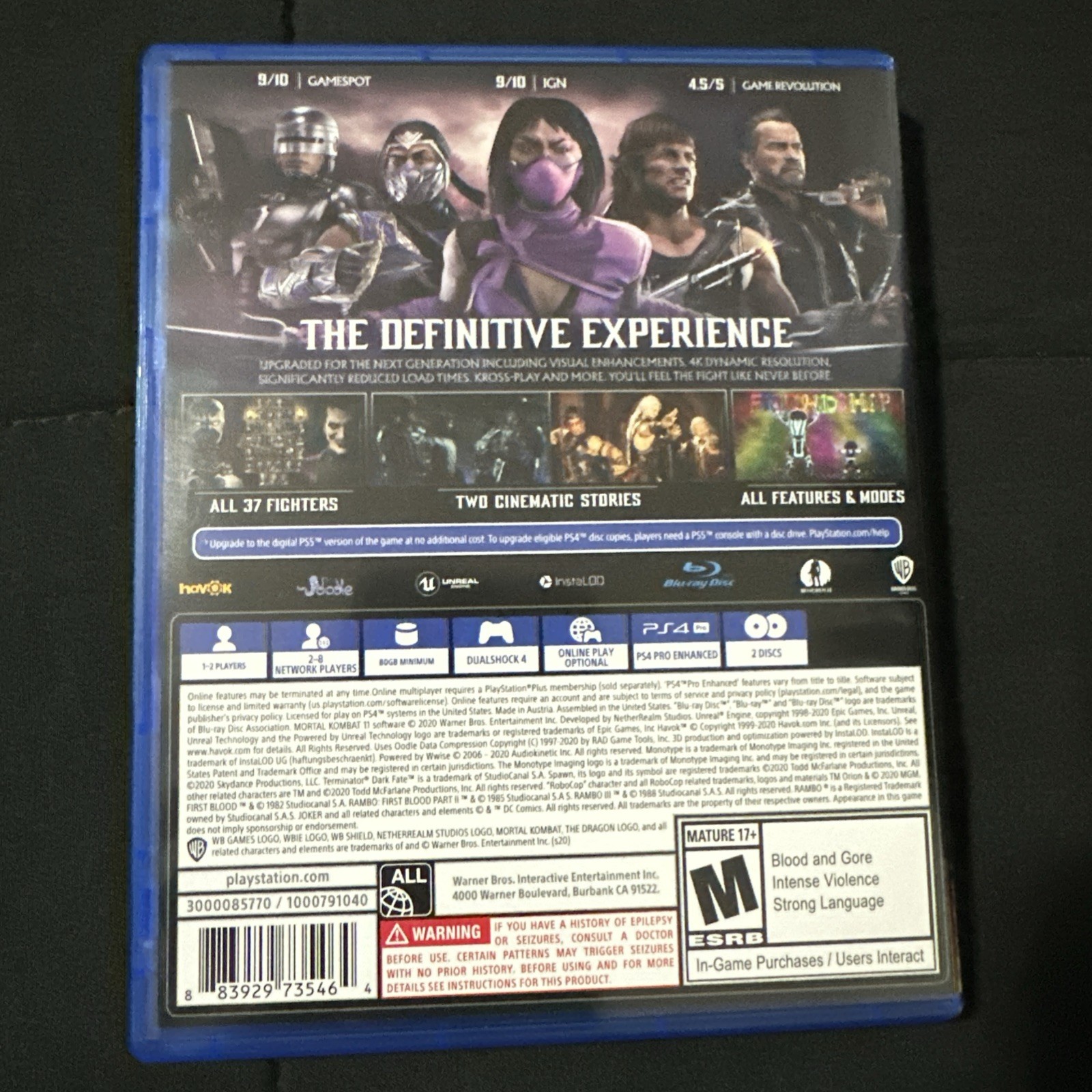 Mortal Kombat 11 Ultimate – Sony Playstation 4 Brand New Factory Sealed