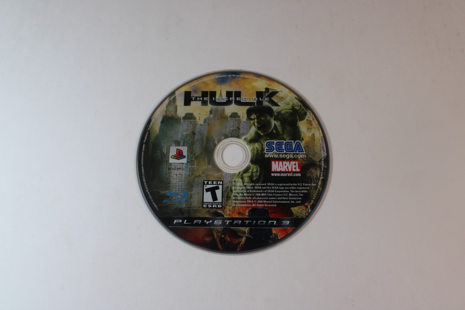 The Incredible Hulk (Sony Playstation 3, PS3) Authentic, Game Only, Tested