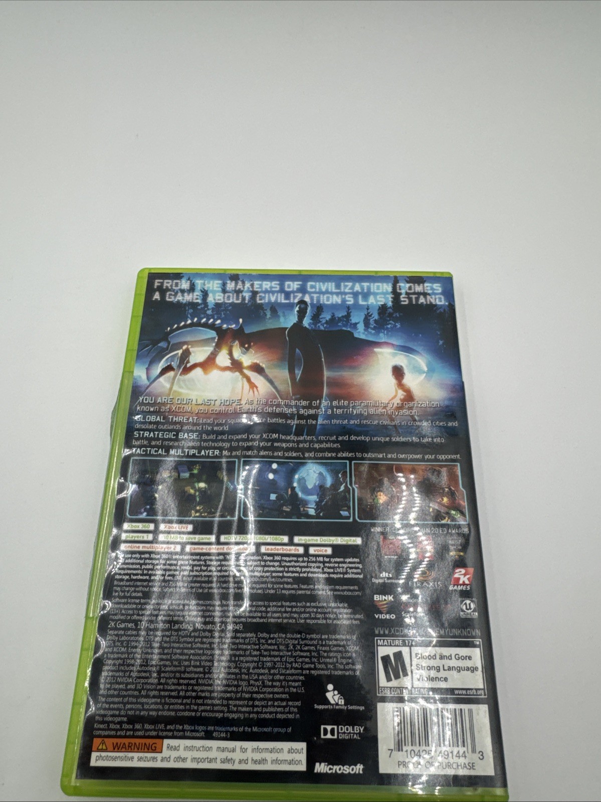 XCOM Enemy Unknown Xbox 360 Complete CIB Tested