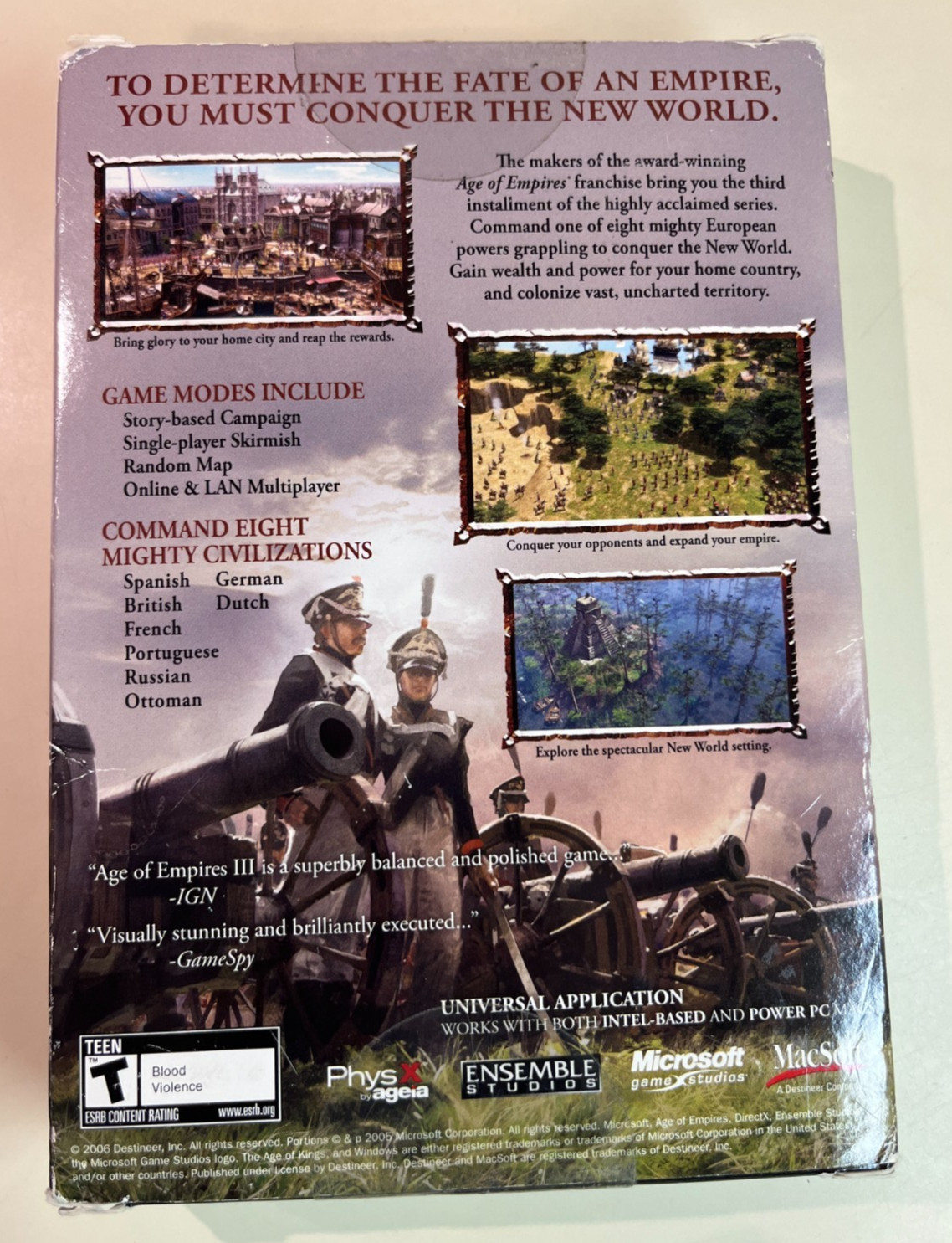 New Old Stock – Age of Empires III 3 MAC MacSoft Macintosh DVD-ROM Big Box, READ