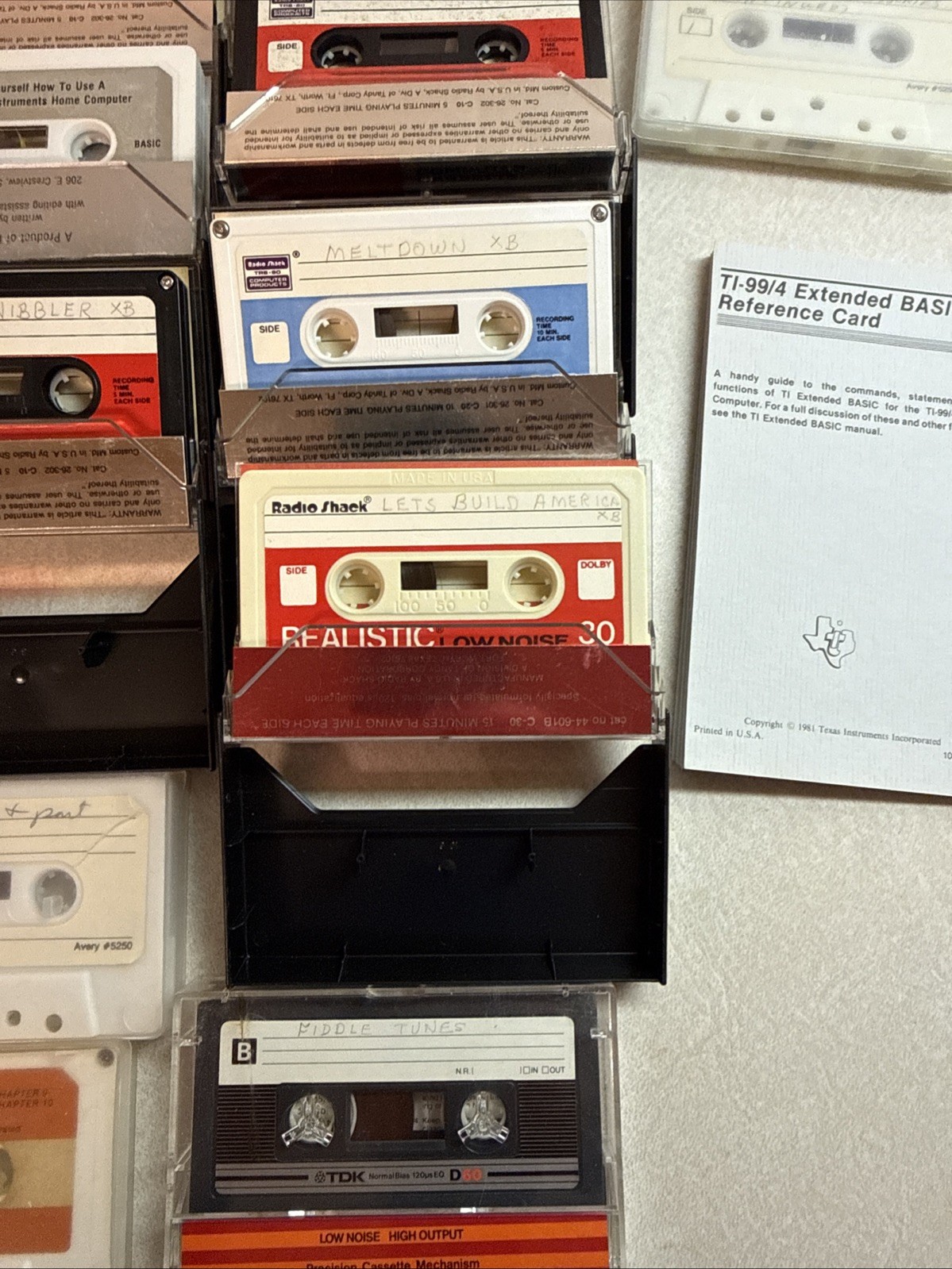 Radioshack C 10, Texas Instruments Cassettes, video Games, Music, How To