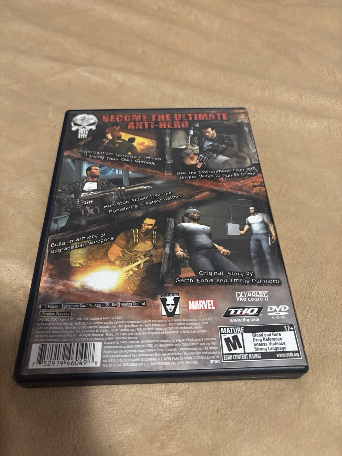The Punisher PS2 2005 THQ Action Adventure 1 Player M NTSC-U/C