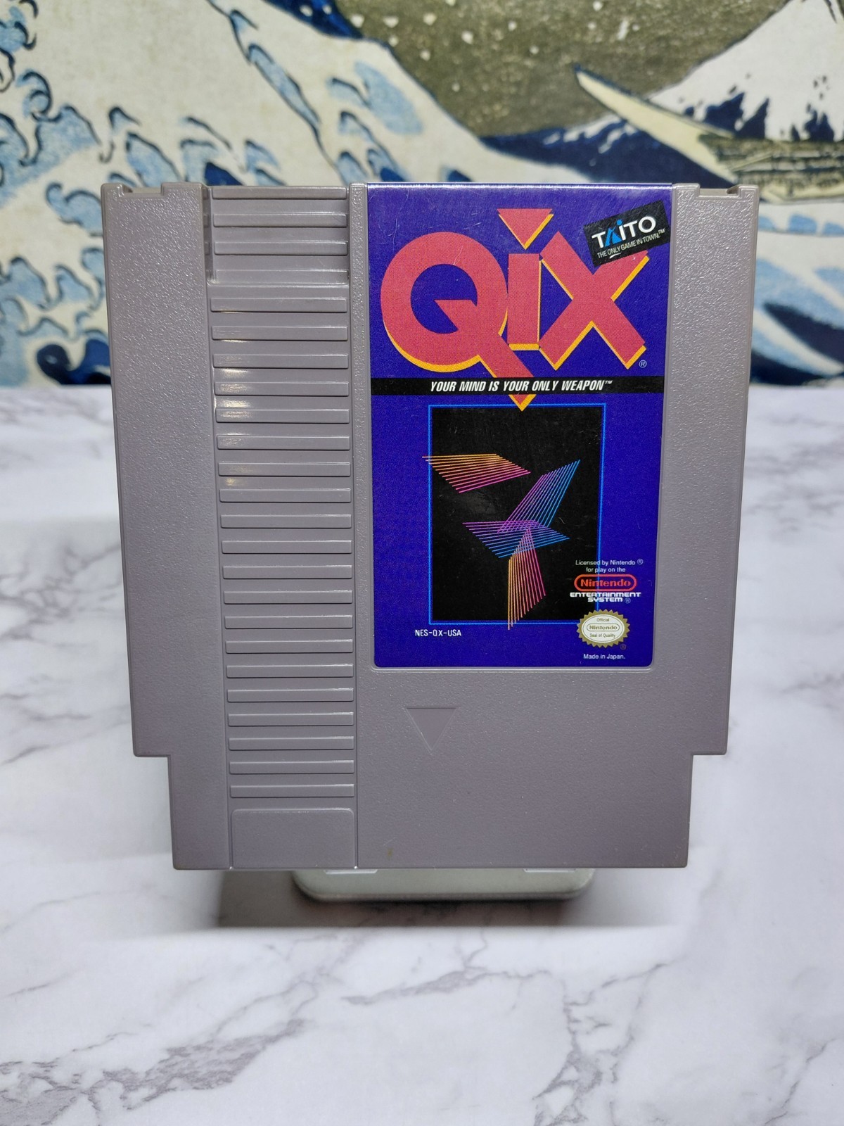 Qix NES Nintendo Entertainment System 1991 Tested. Cartridge, Manual.