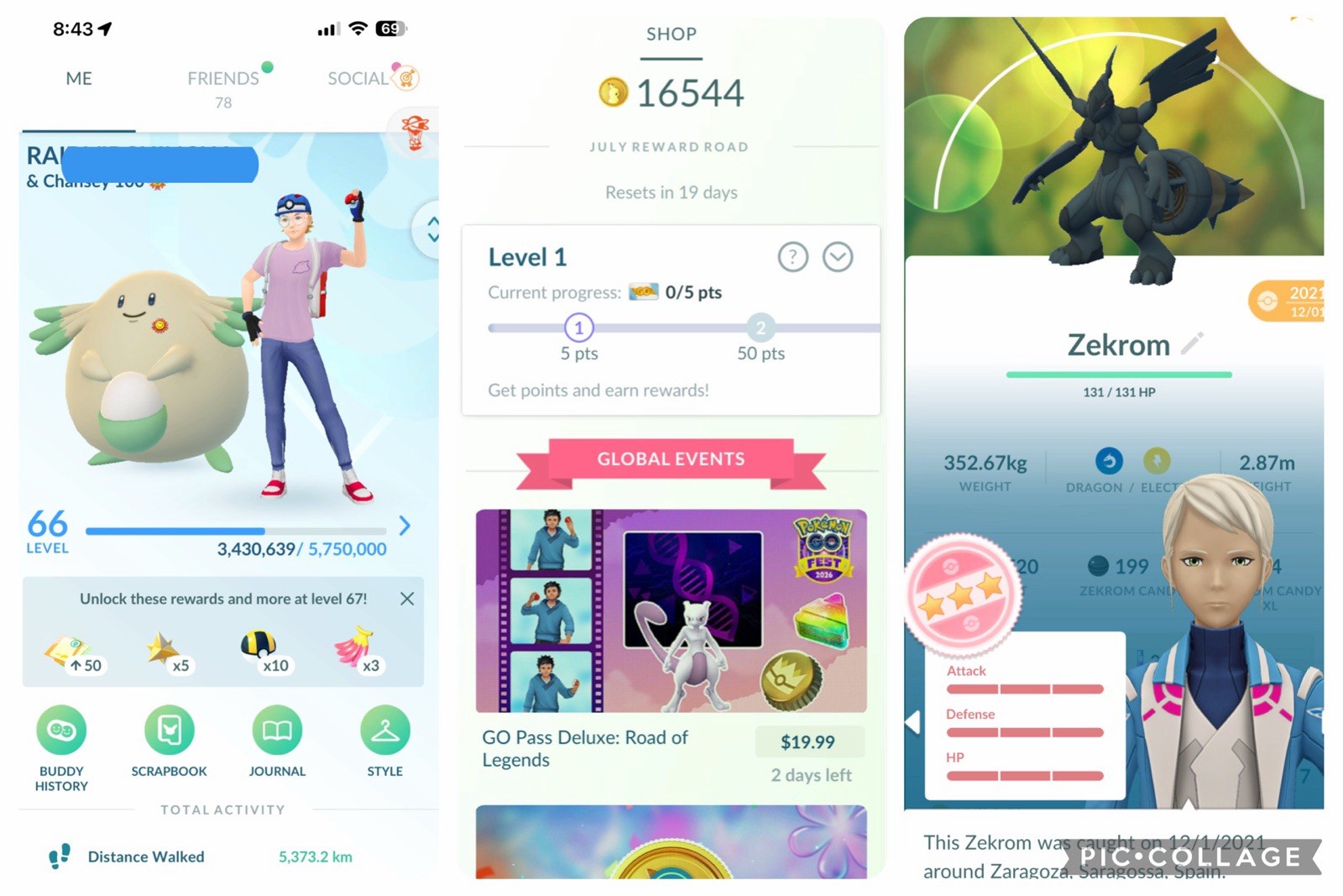 Pokémon LVL66✨ Hundo Zekrom ✨745 Legendary✨ 16,500 Coins