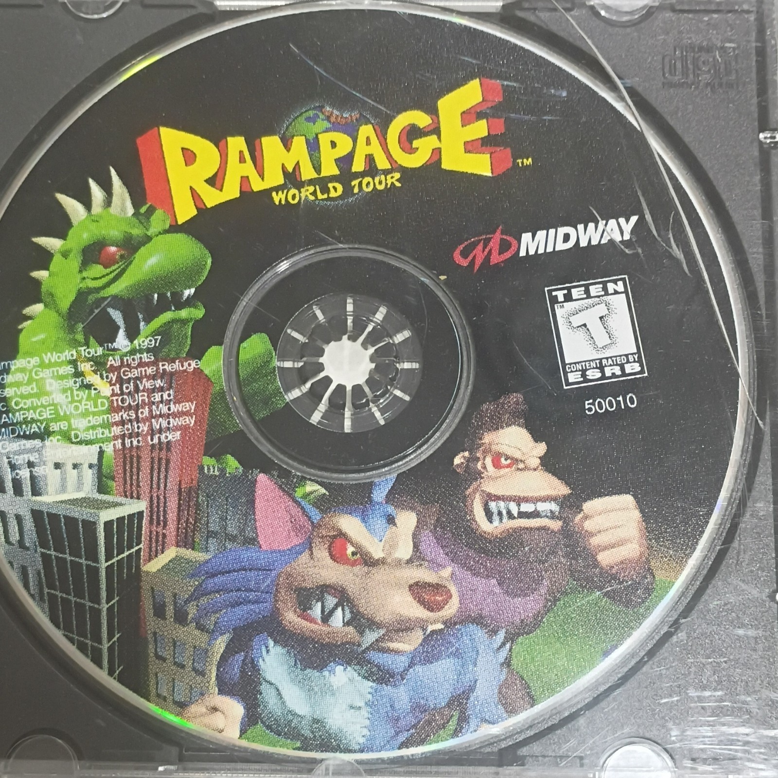 Midway Rampage World Tour Sony PlayStation 1 1997 T-Teen Rampage Series