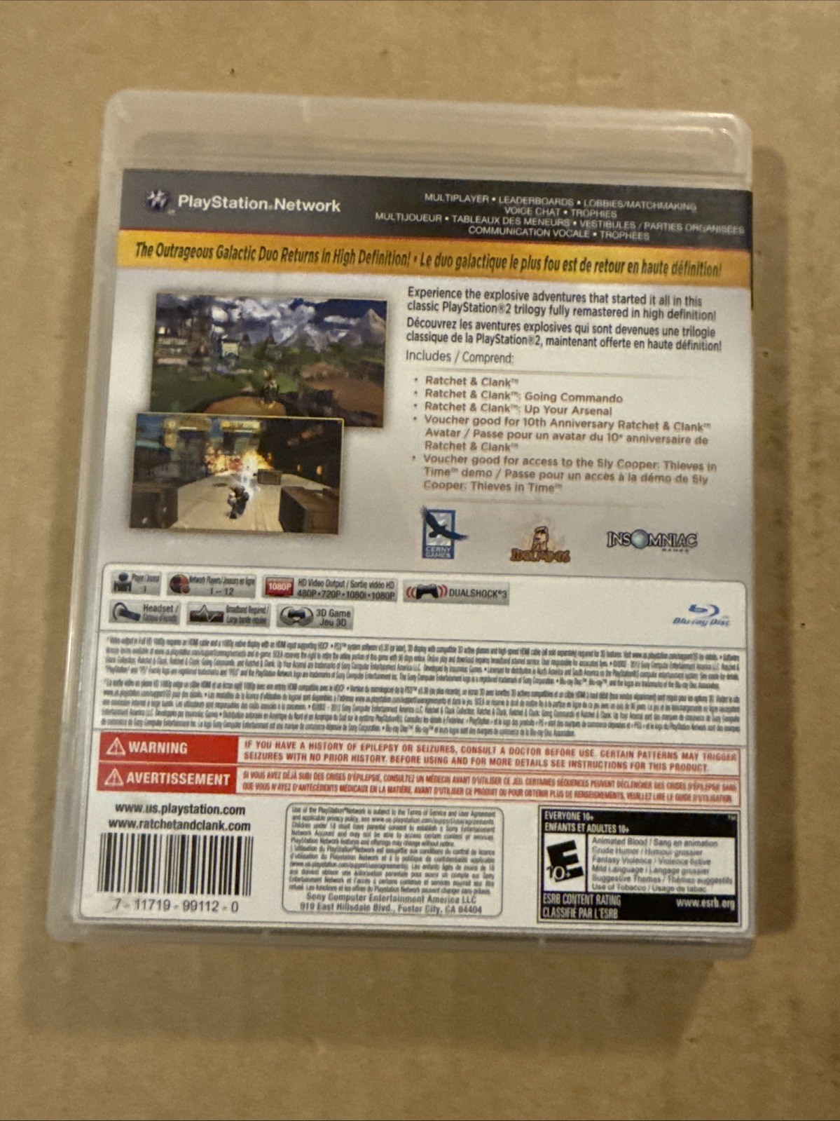Ratchet & Clank Collection (Sony PlayStation 3, 2012) CIB *TESTED & WORKING*