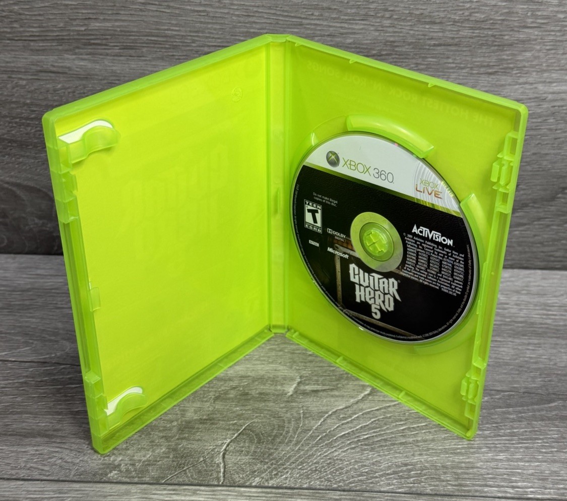 Mint💿! Guitar Hero 5 VG Refurb + 1yr Warranty NO MANUAL Xbox 360
