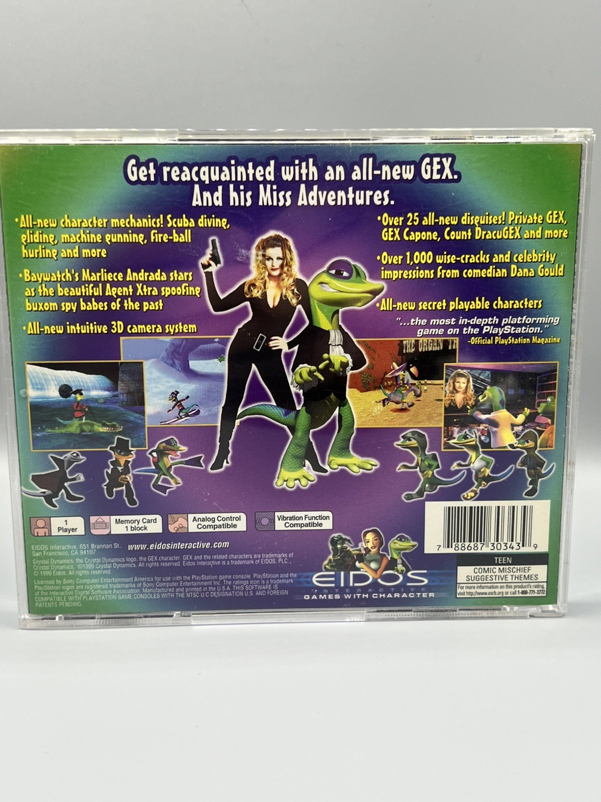 Gex 3: Deep Cover Gecko Sony PlayStation 1 PS1 COMPLETE CIB TESTED