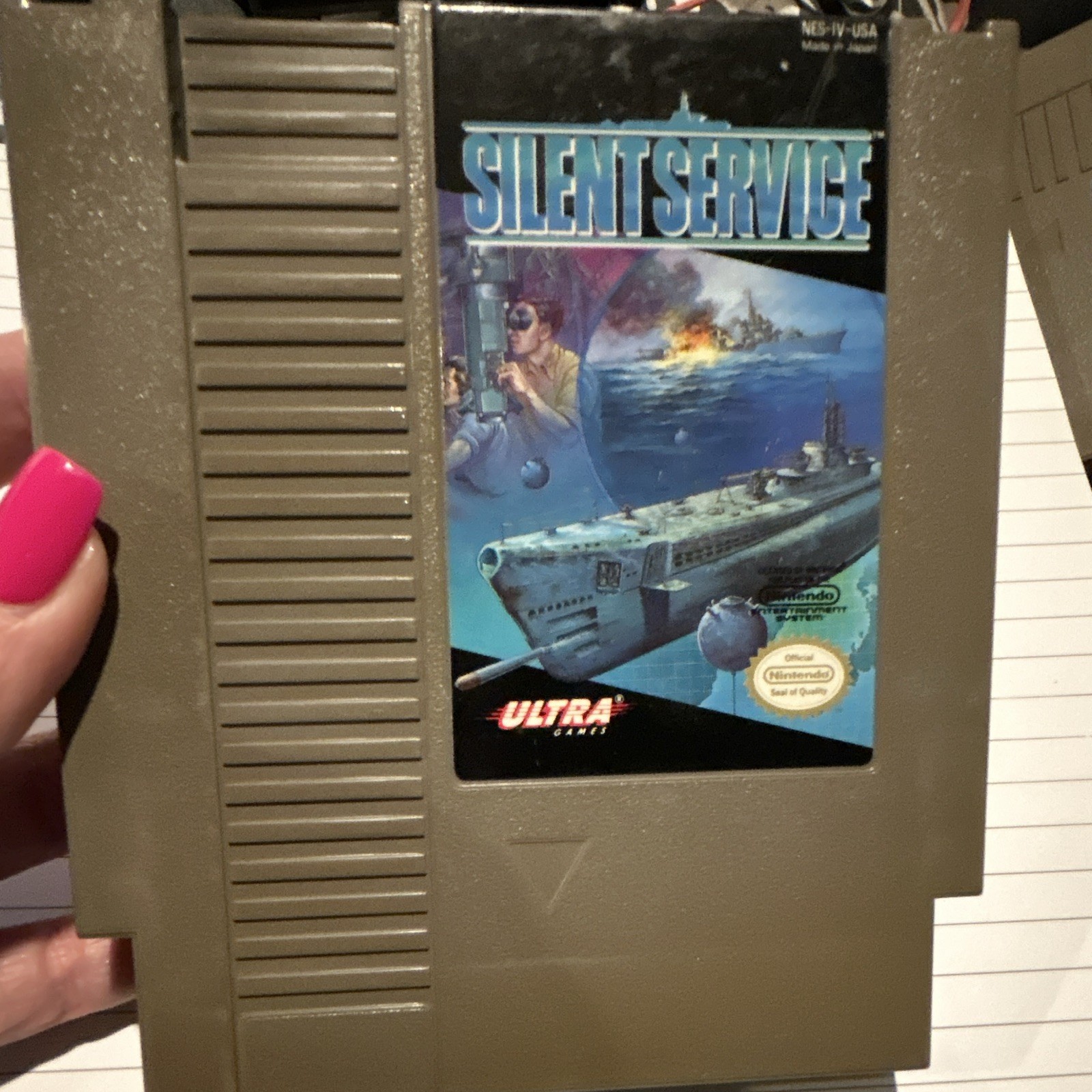 Ultra Games Silent Service Nintendo NES Game Cartridge NTSC-U/C (US/Canada)