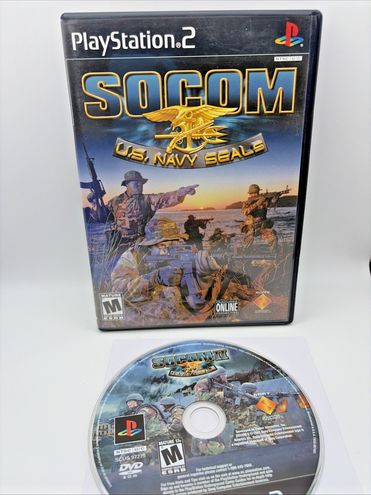 Socom US Navy Seals 1 & 2 Bundle – PLAYSTATION 2 (1 = COMPLETE / 2 = DISC ONLY)