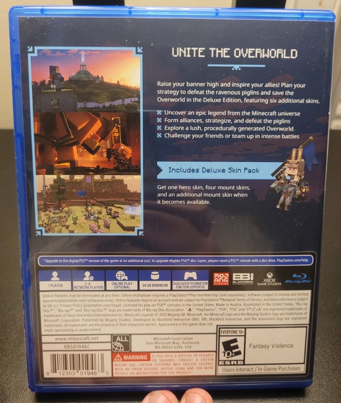 MINECRAFT LEGENDS DELUXE EDITION Sony PlayStation 4 COMPLETE TESTED PS4 CIB 2023