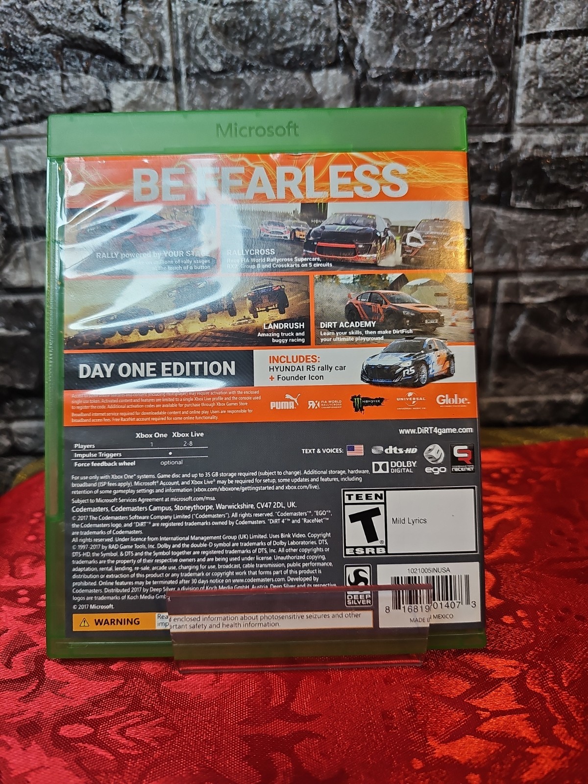 Dirt 4: Day One Edition (Microsoft Xbox One, 2017) Tested Working