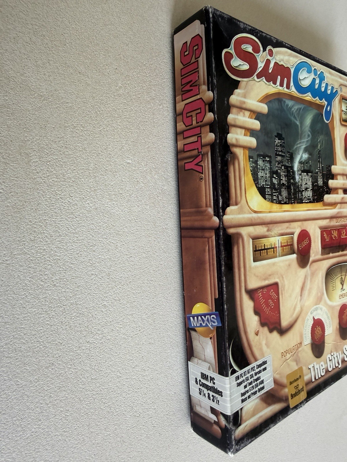 1991 Sim City, The City Simulator Game – Maxis IBM/PC Big Box 5.25 Floppy