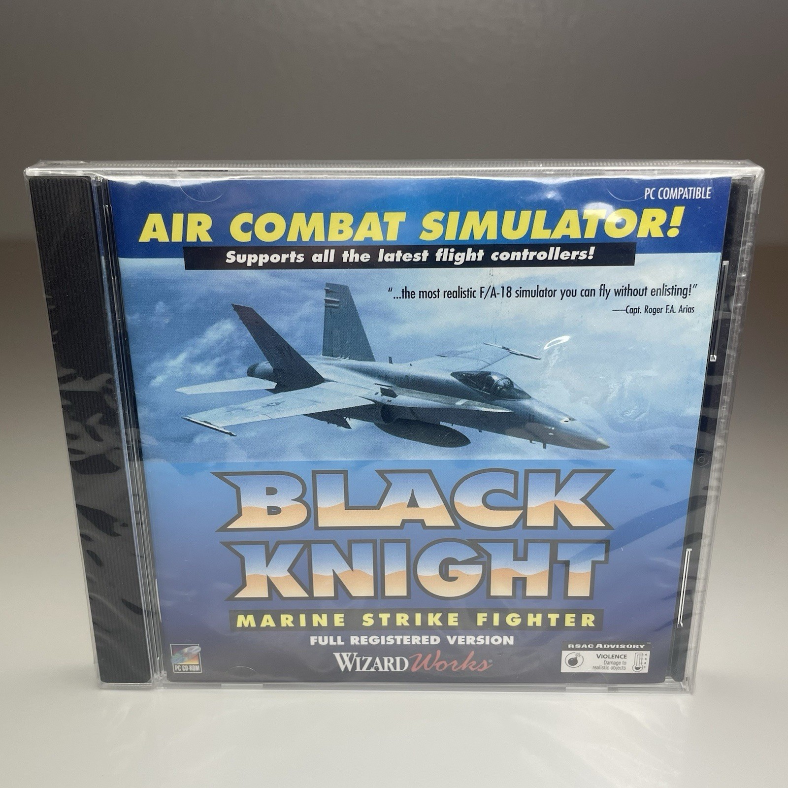 Black Knight Marine Strike Fighter Air Combat Simulator WizardWorks PC Rom Game