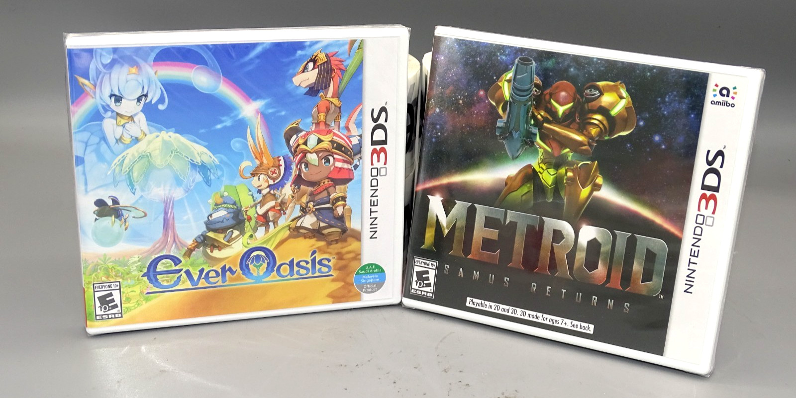 2-PACK 3DS METROID SAMUS RETURNS + EVER OASIS – 1ST PRINTS